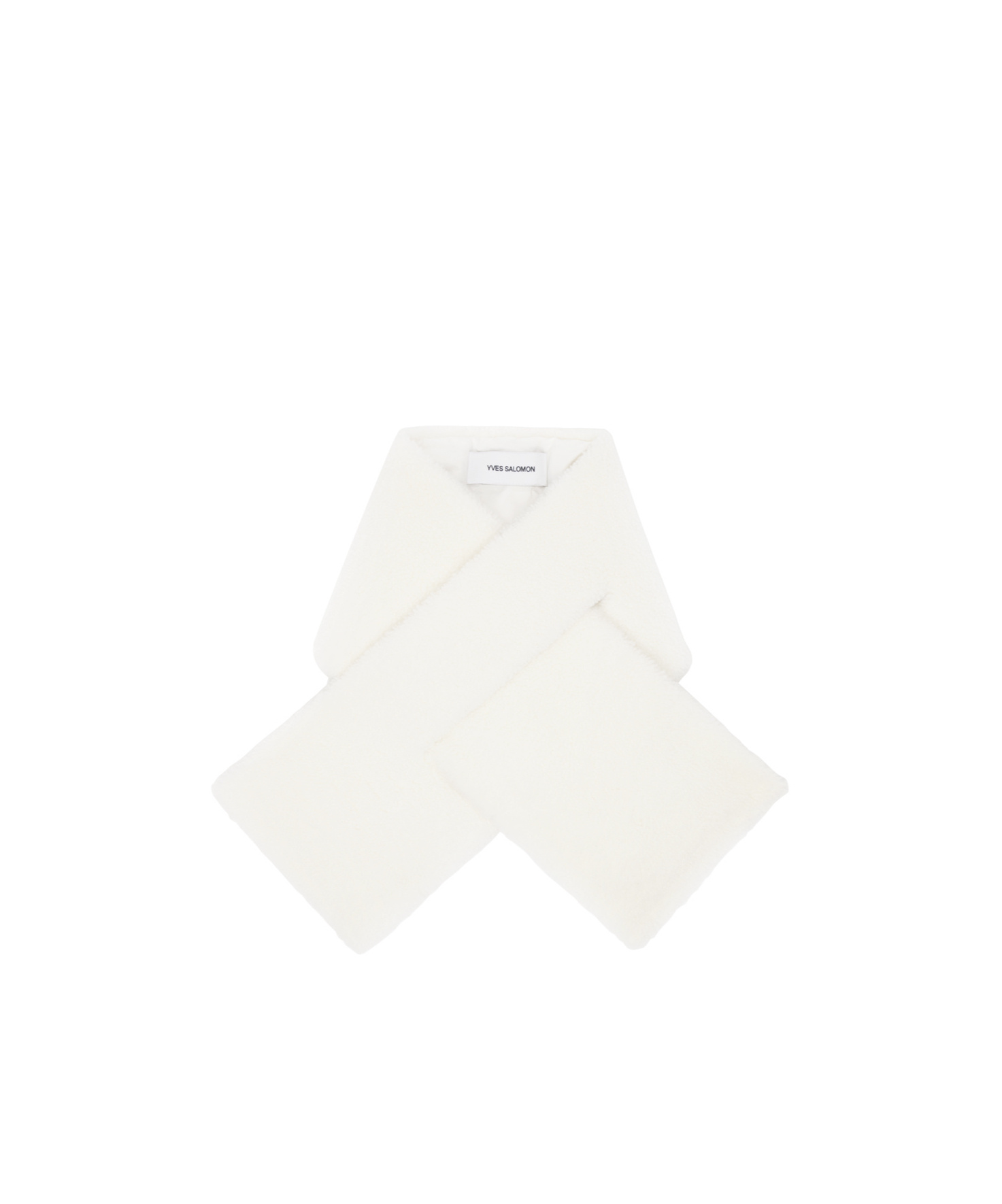 Shop Yves Salomon Technique Scarf In White