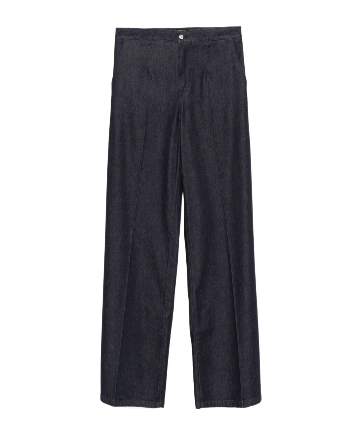 Dolce & Gabbana Wide-leg Denim Trousers Featuring Pockets In Black