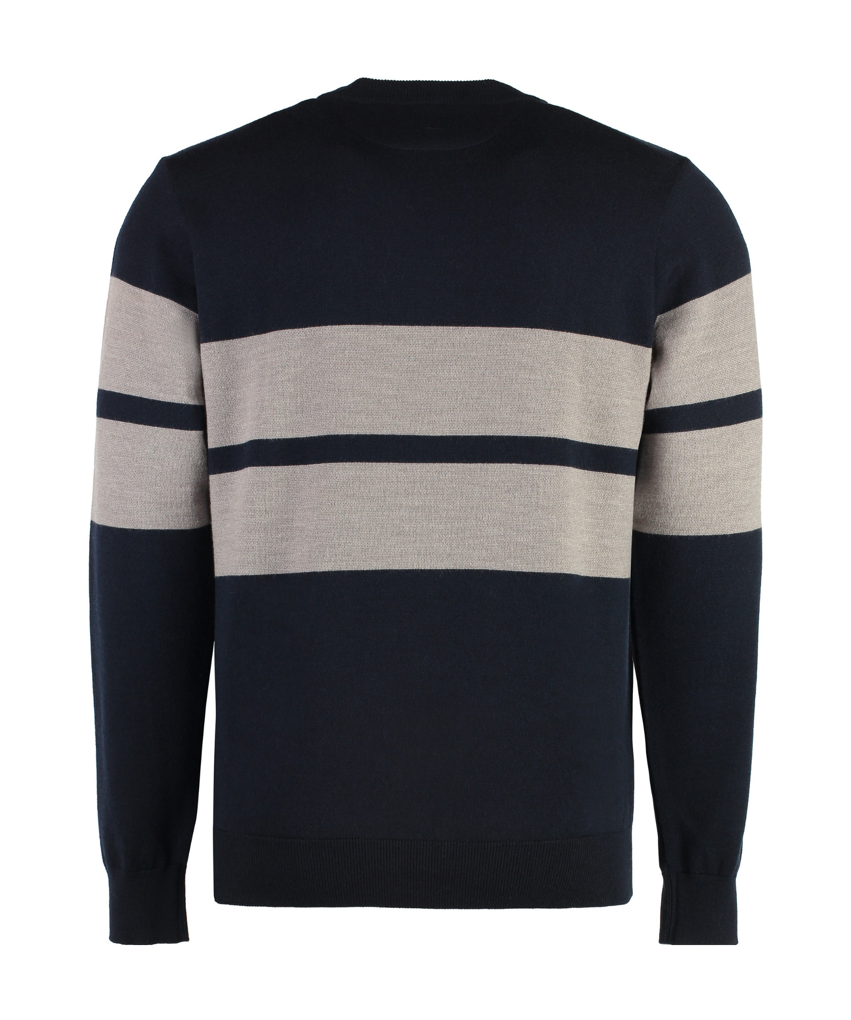 Paul & Shark Virgin Wool Crew-neck Sweater In Black