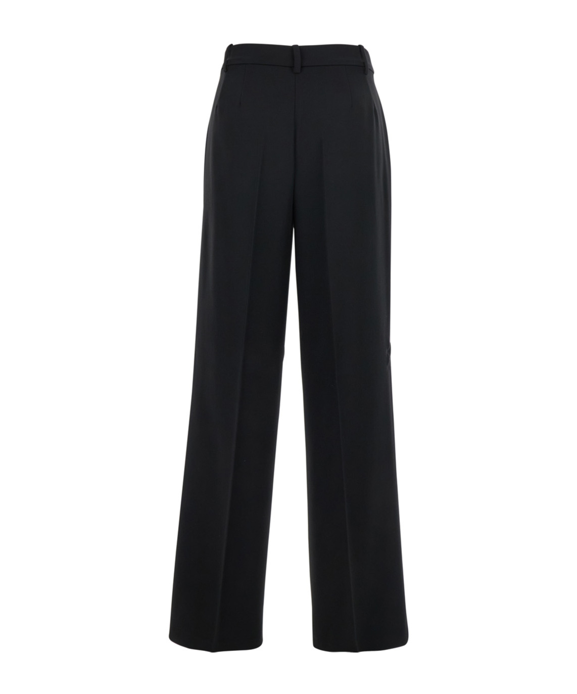 Pinko Black Tailored Trousers With Front Pleats In Cotton Woman In Black