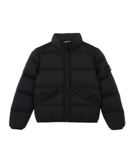 Stone Island Down Jacket With Anti-drop And Wind Resistance In Black