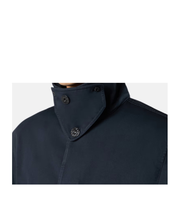 Stone Island Long-sleeved Windbreaker In Blue