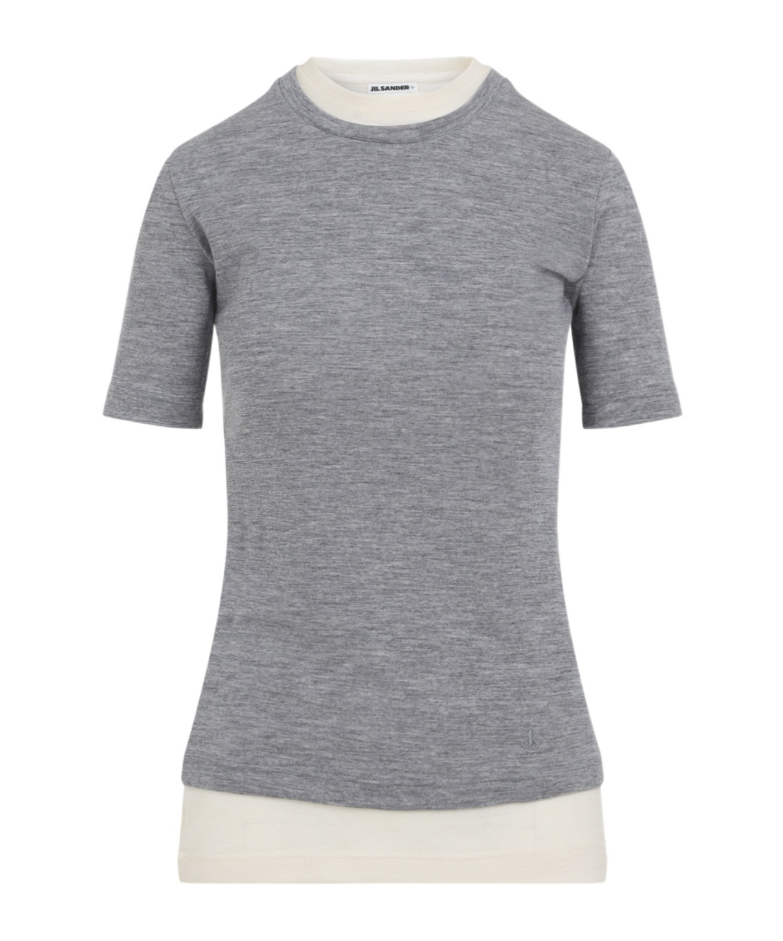 Jil Sander Crew Neck T-shirt And Vest Two-piece Set In Gray