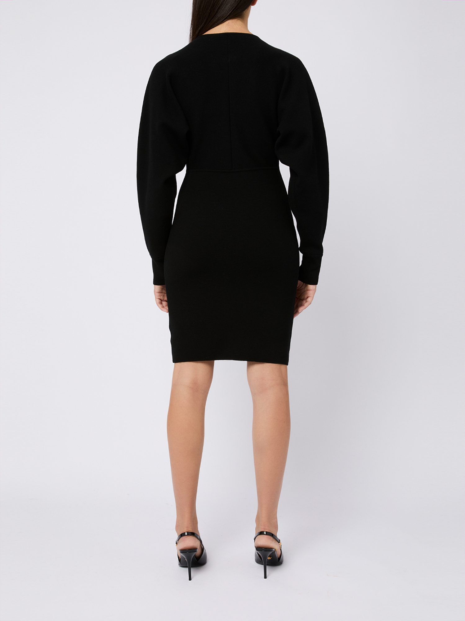 Max Mara Long-sleeved Dress In Black