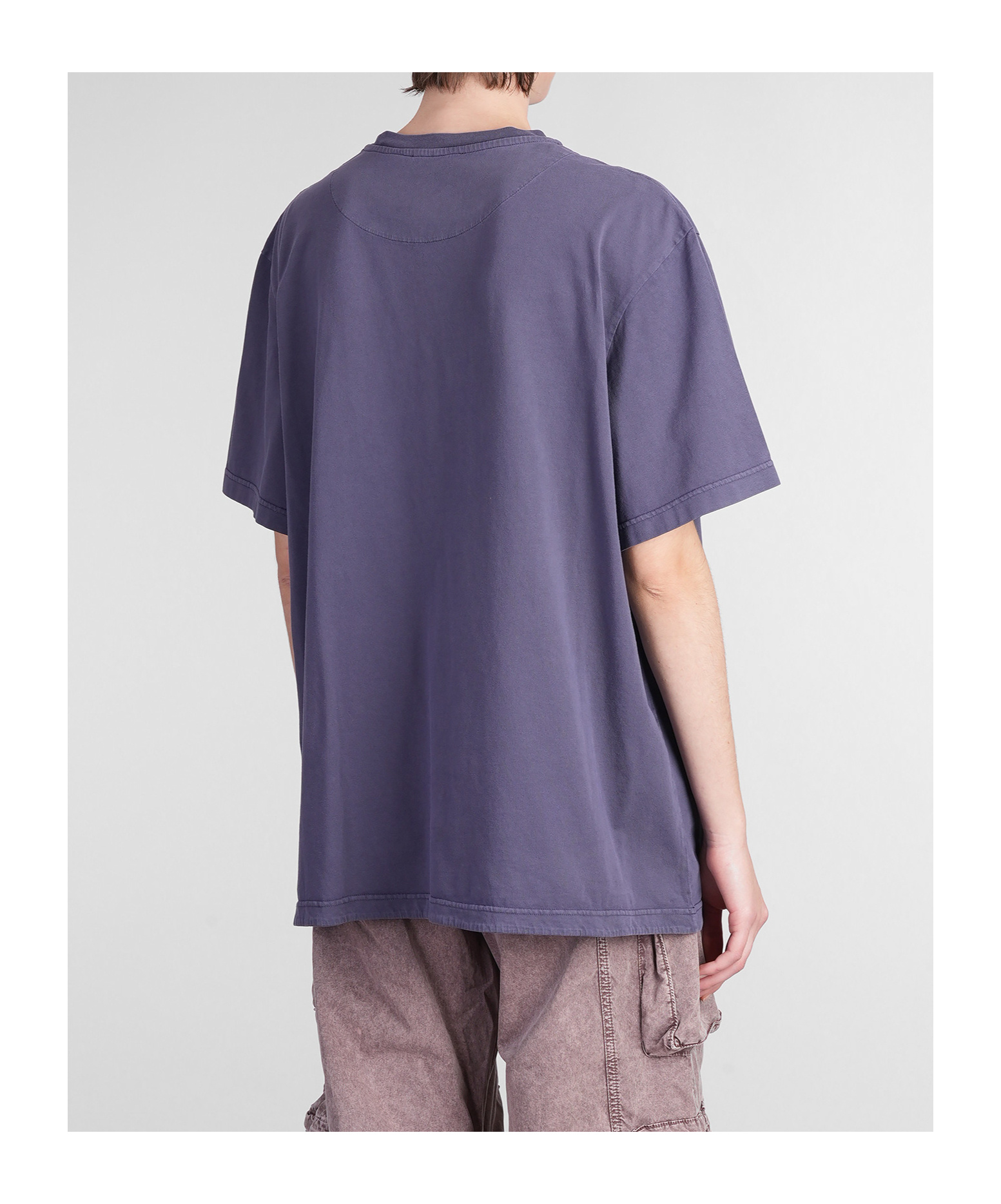 Shop Attico The Logo Embroidered Oversized Jersey T-shirt In Blue