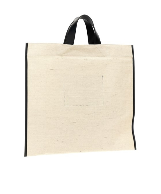 Jil Sander Square Border Tote Bag In Nude