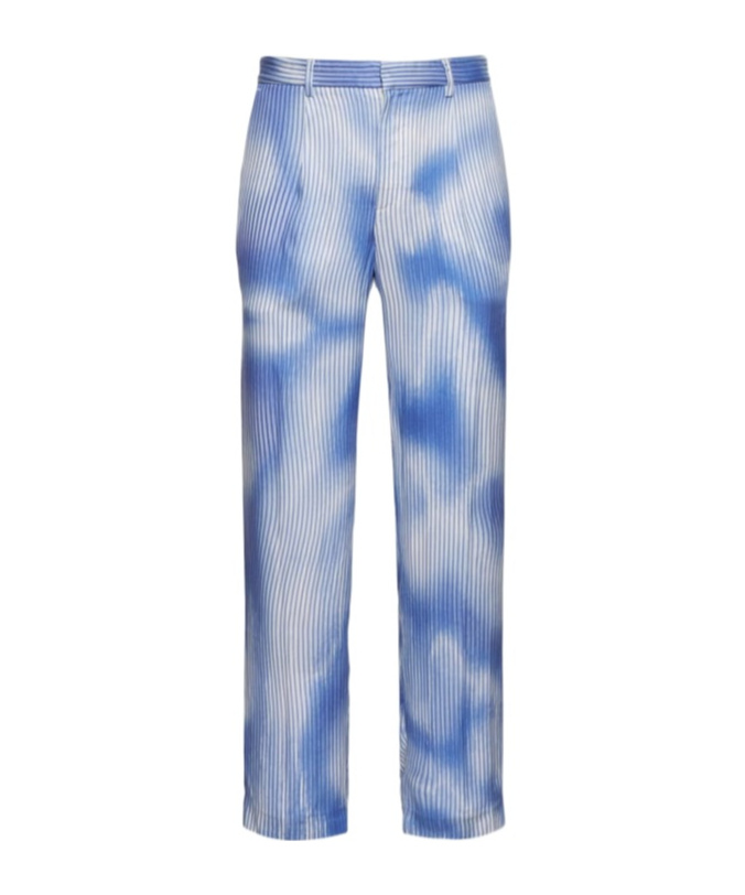 Federico Cina Printed Casual Pants In Blue