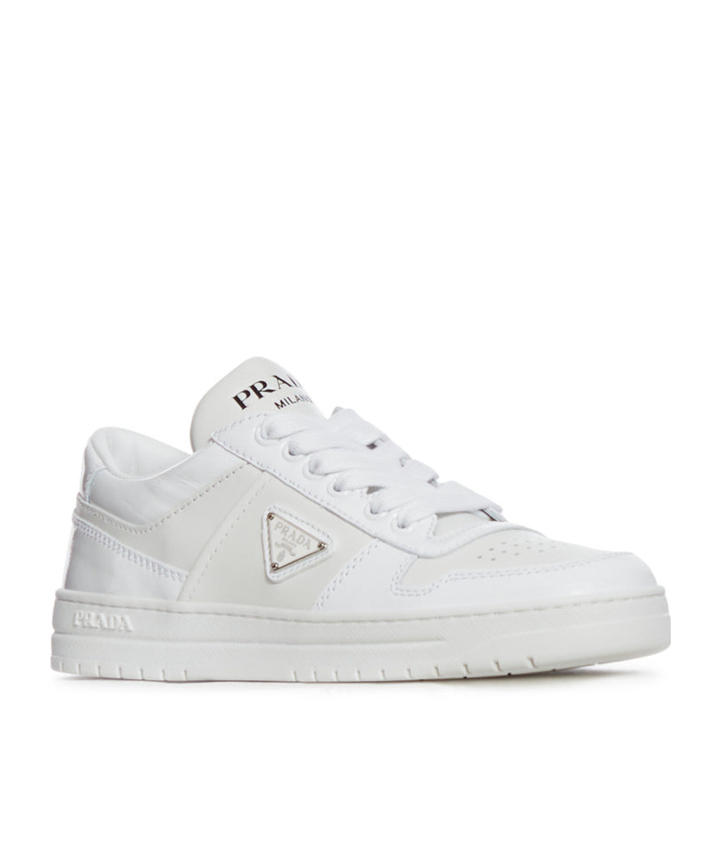 Prada Lace-up Low-cut Casual Shoes In White