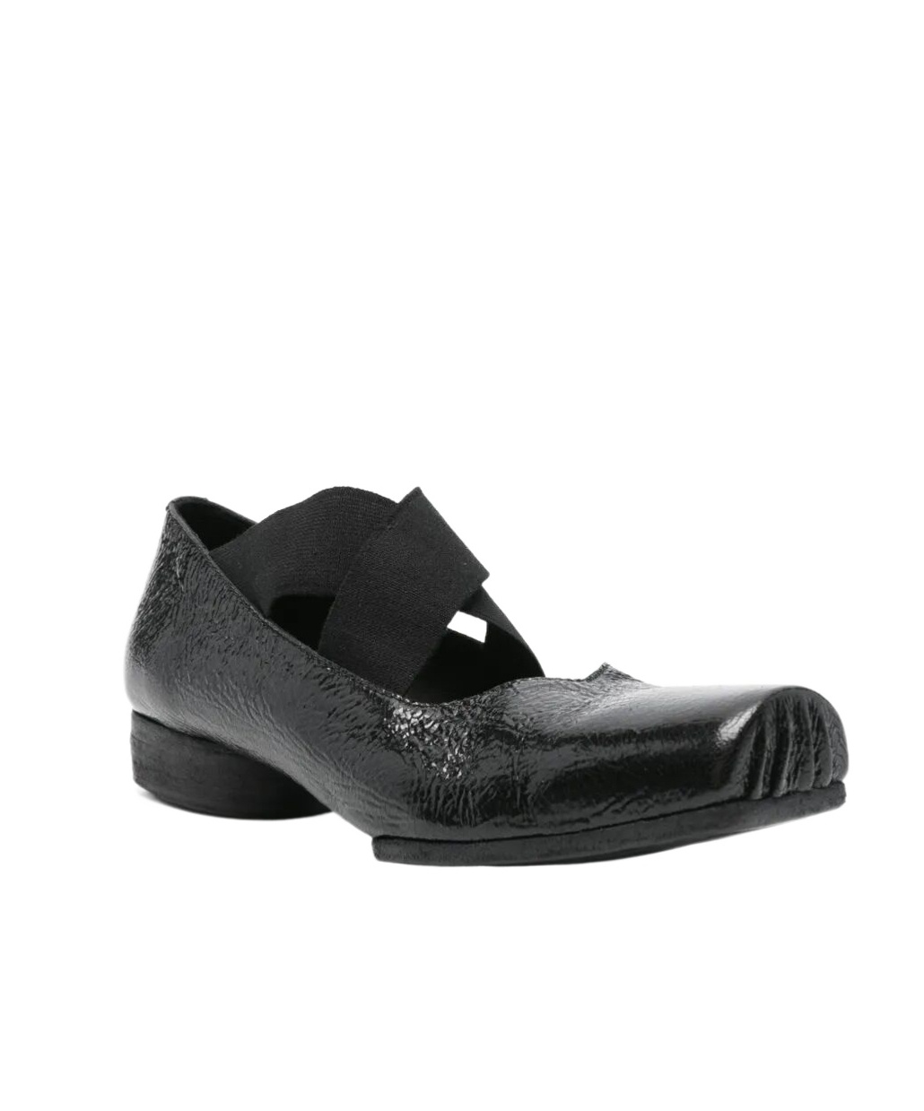 Uma Wang Square Toe Ballet Flats In Bright Black
