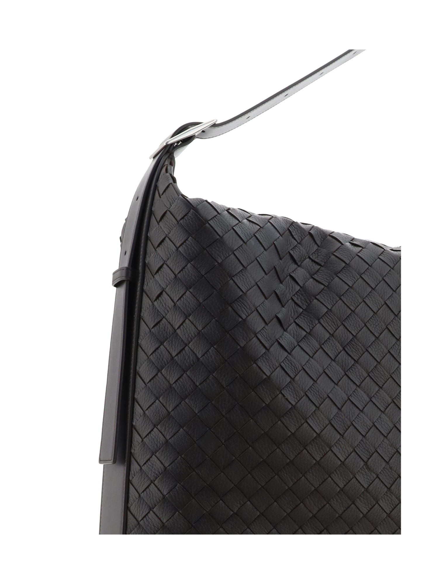 Bottega Veneta Logo Shoulder Bag In Black