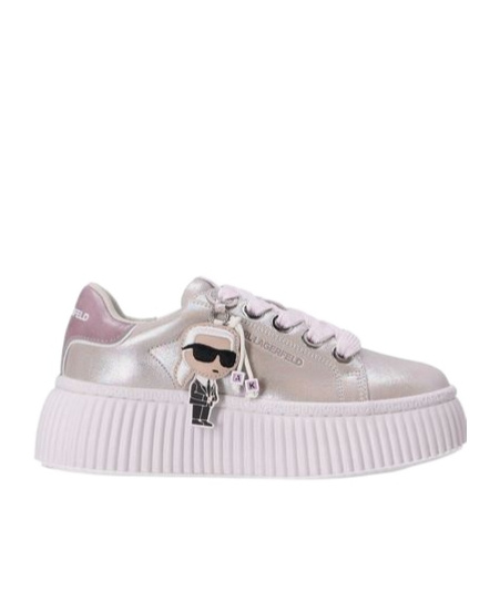 Karl Lagerfeld Round Toe Lace In White