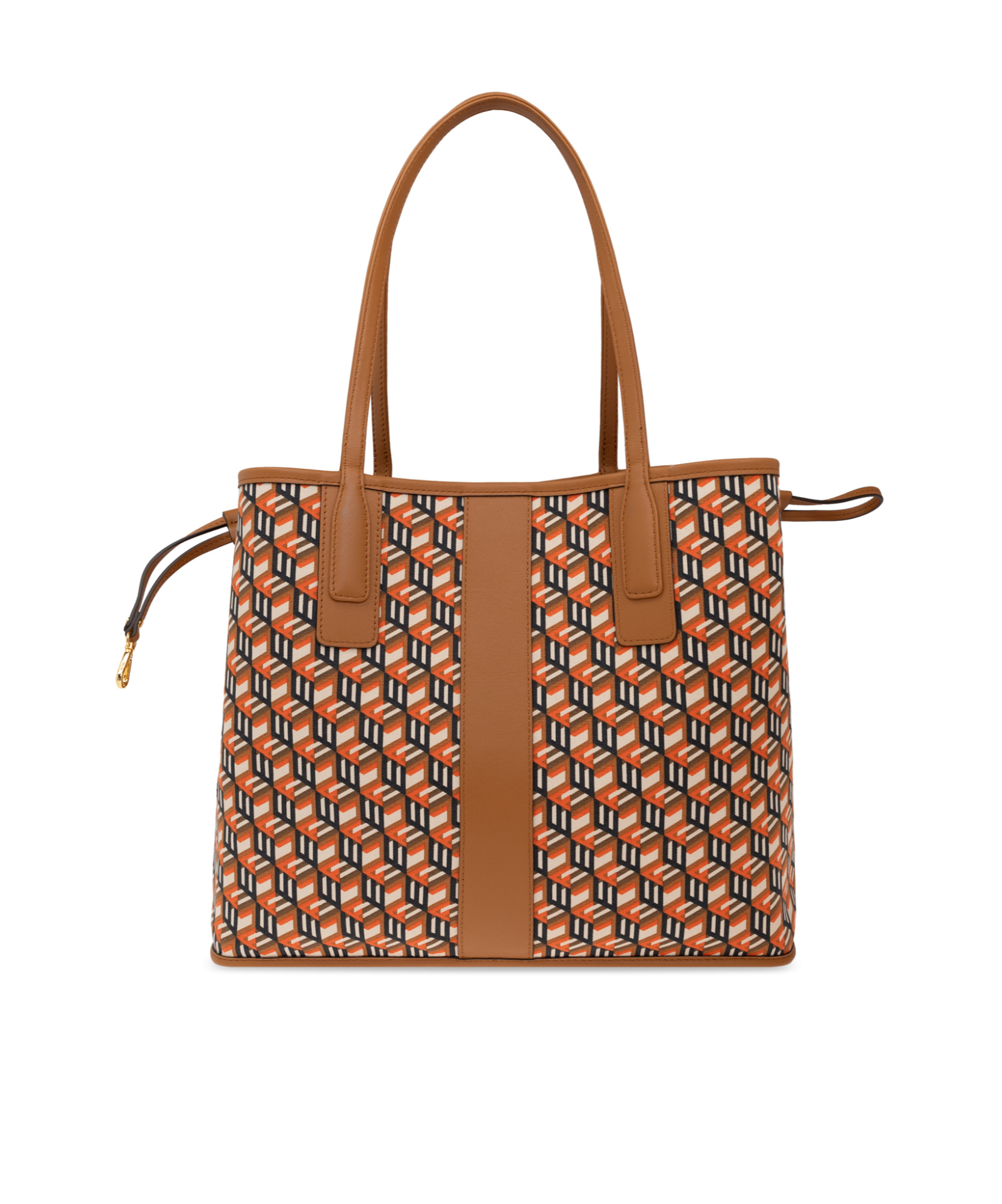 Mcm Printed Leather Medium Liz Shopping Bag In Brown