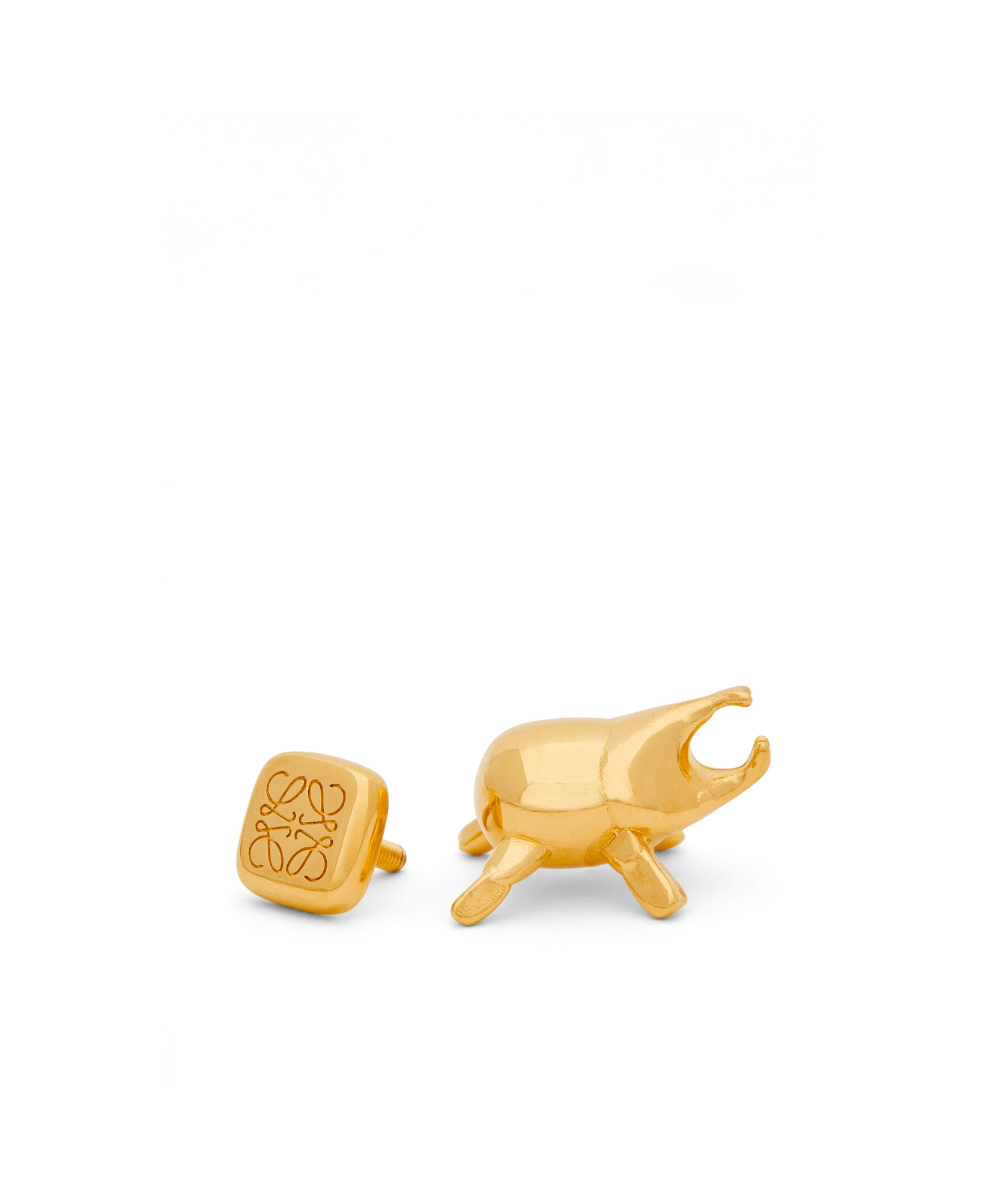 Loewe Beetle Shaped Pin In Yellow