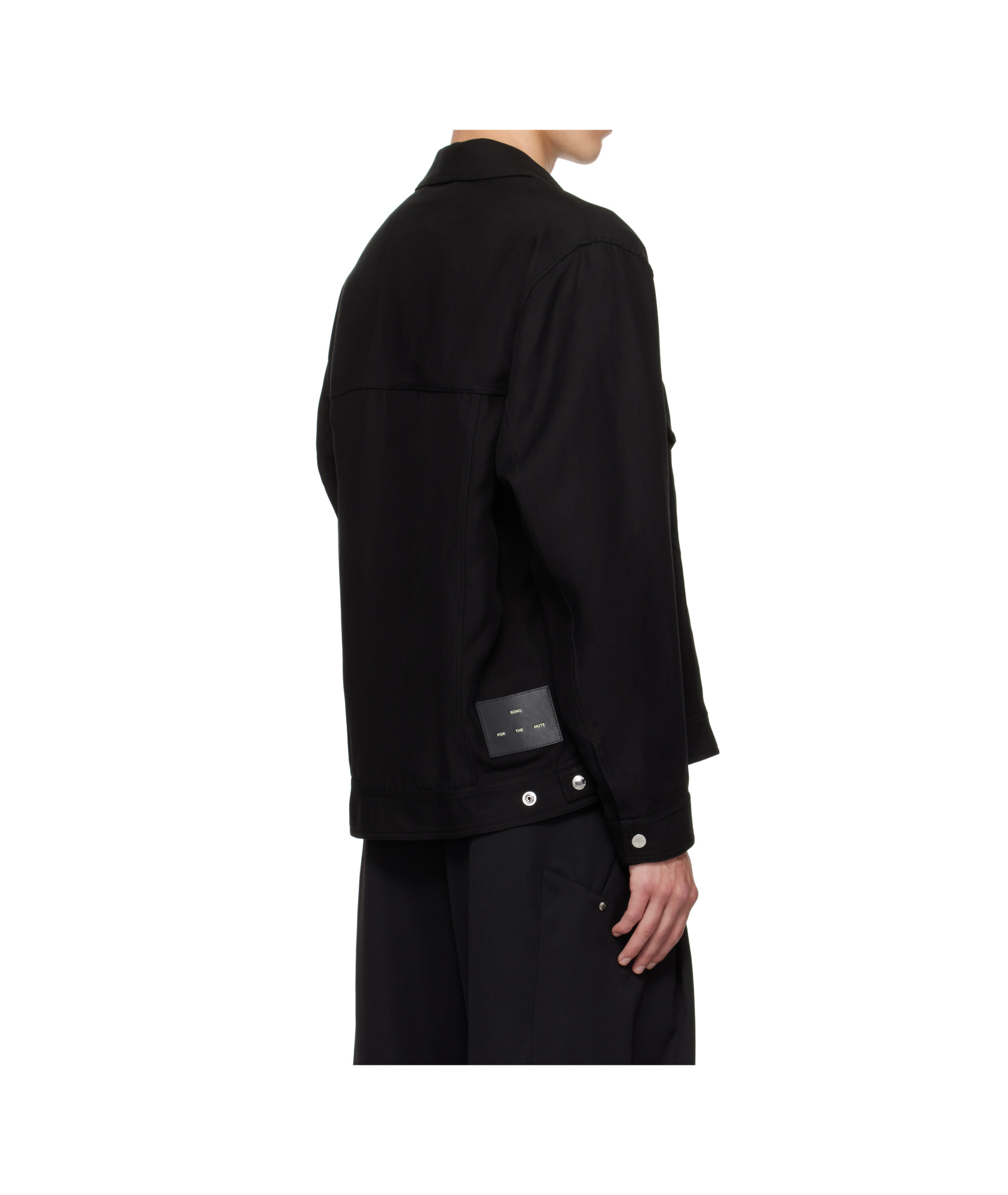 Song For The Mute Lapel Casual Jacket In Black