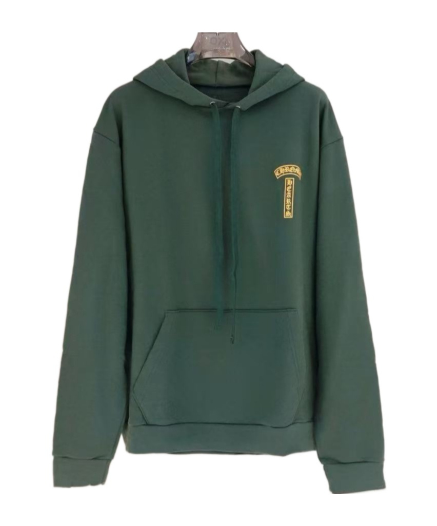 Chrome Hearts Hooded Sweatshirt With Lettering On The Back In Green