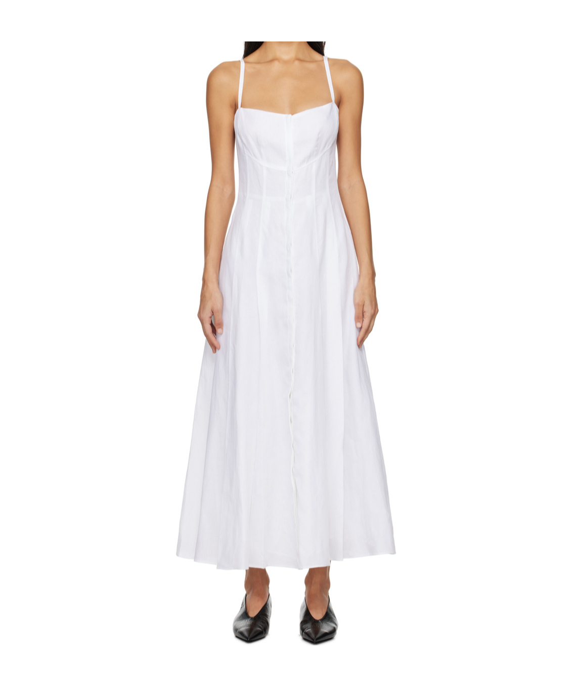 Shop Gabriela Hearst Keely Maxi Dress In White
