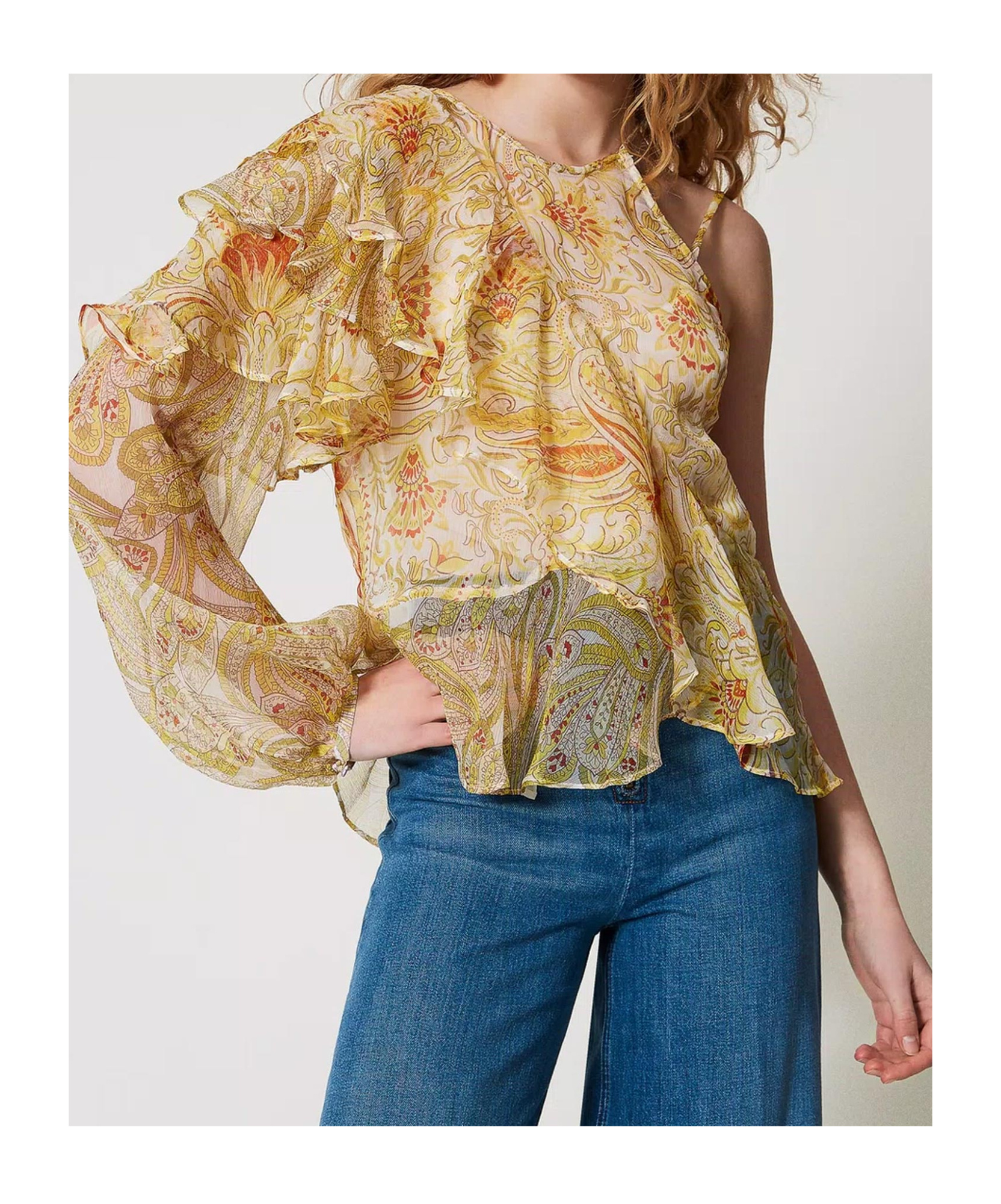 Twinset Single-shoulder Printed Blouse