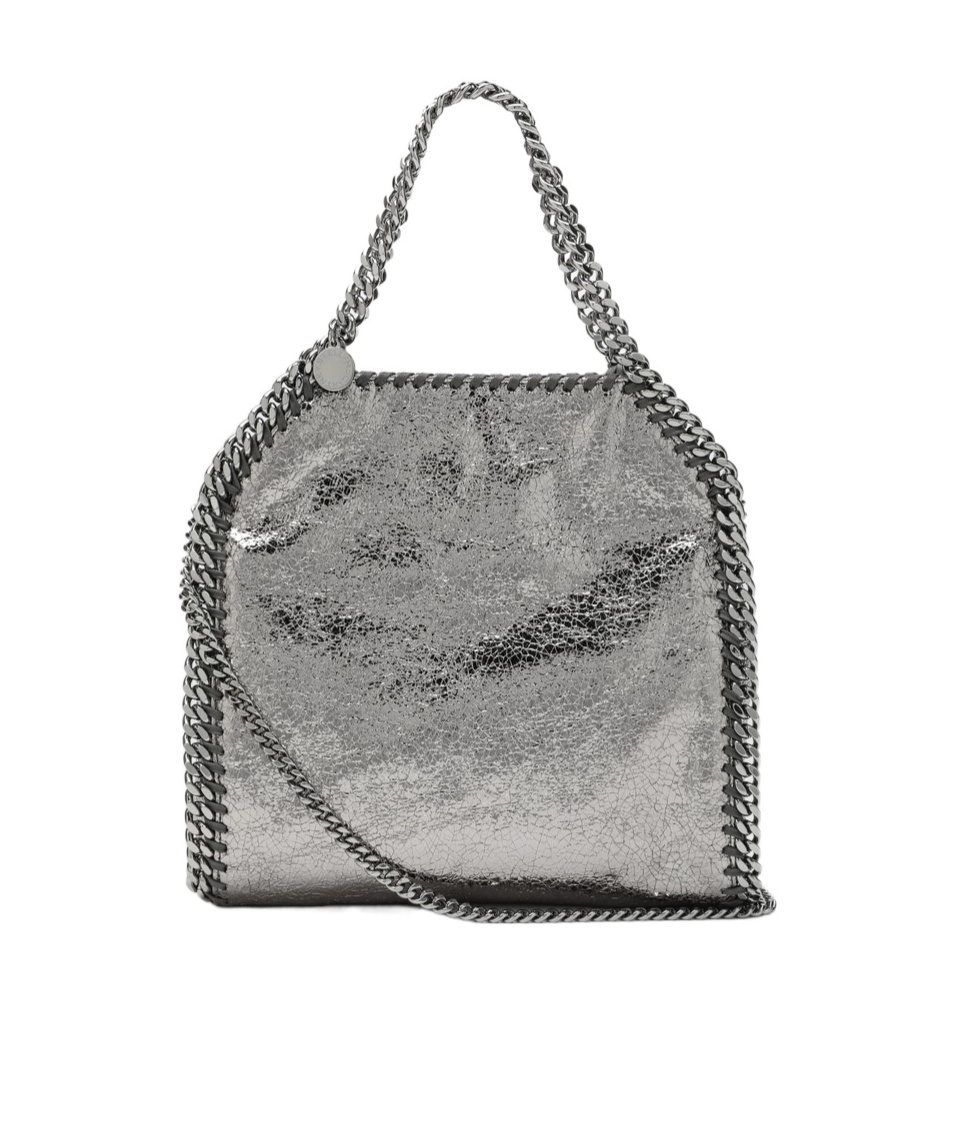 Stella Mccartney Falabella Mini Metallic Steel Grey Bag