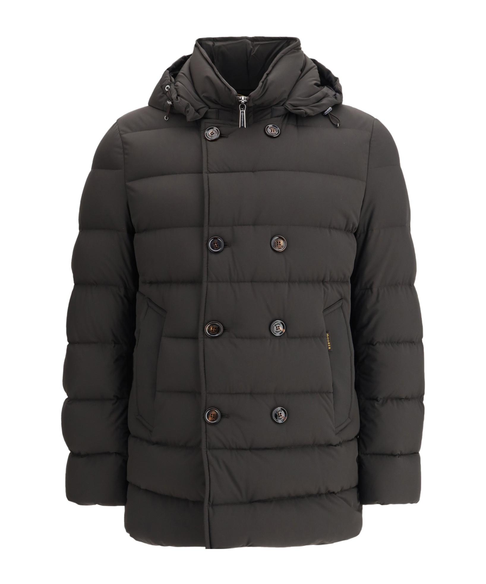 Moorer Florio Double-breasted Padded Jacket In Brown