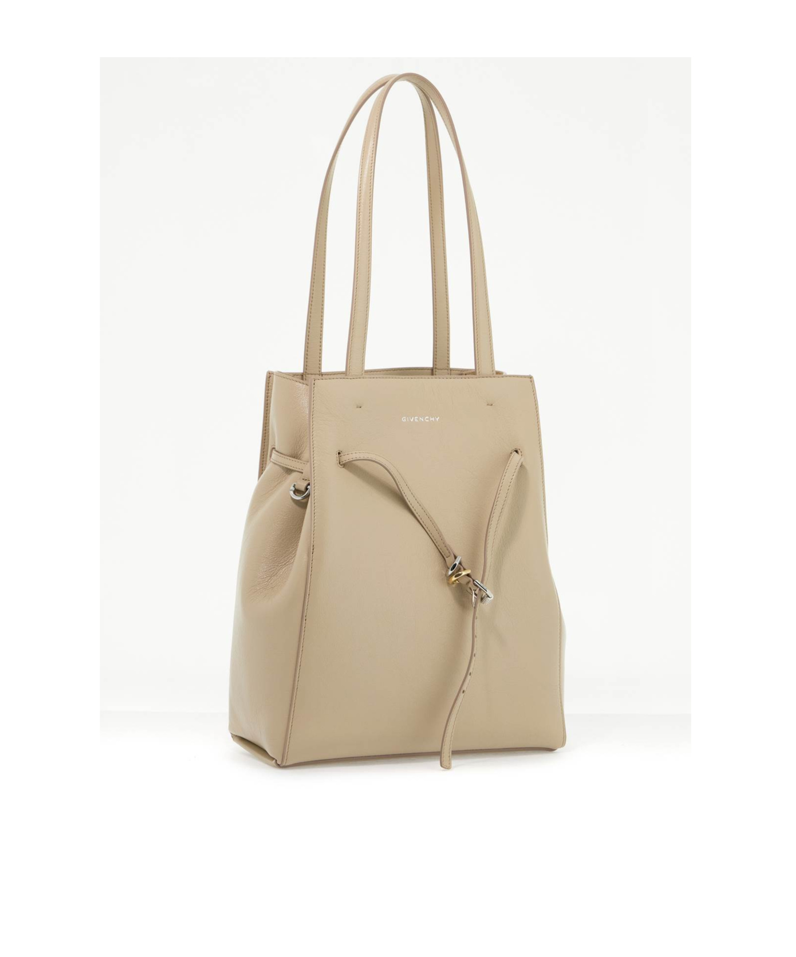 Givenchy Voyou Small Leather Tote In Nude