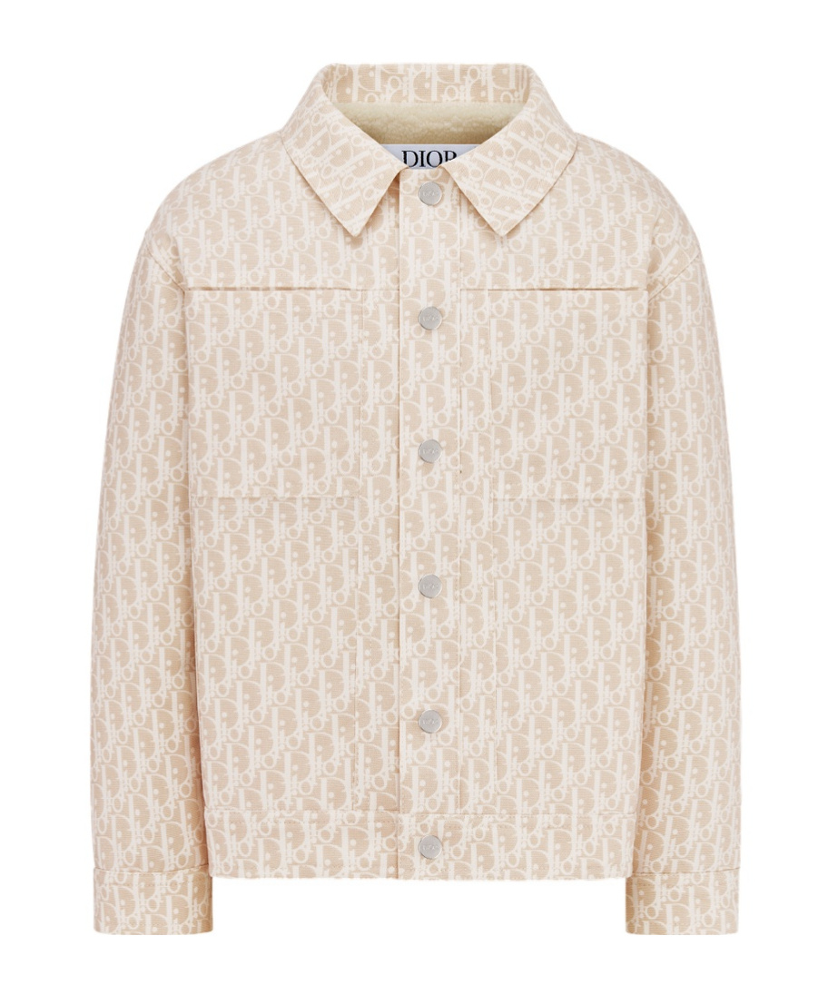 Dior Lapel Long-sleeved Jacket In Nude
