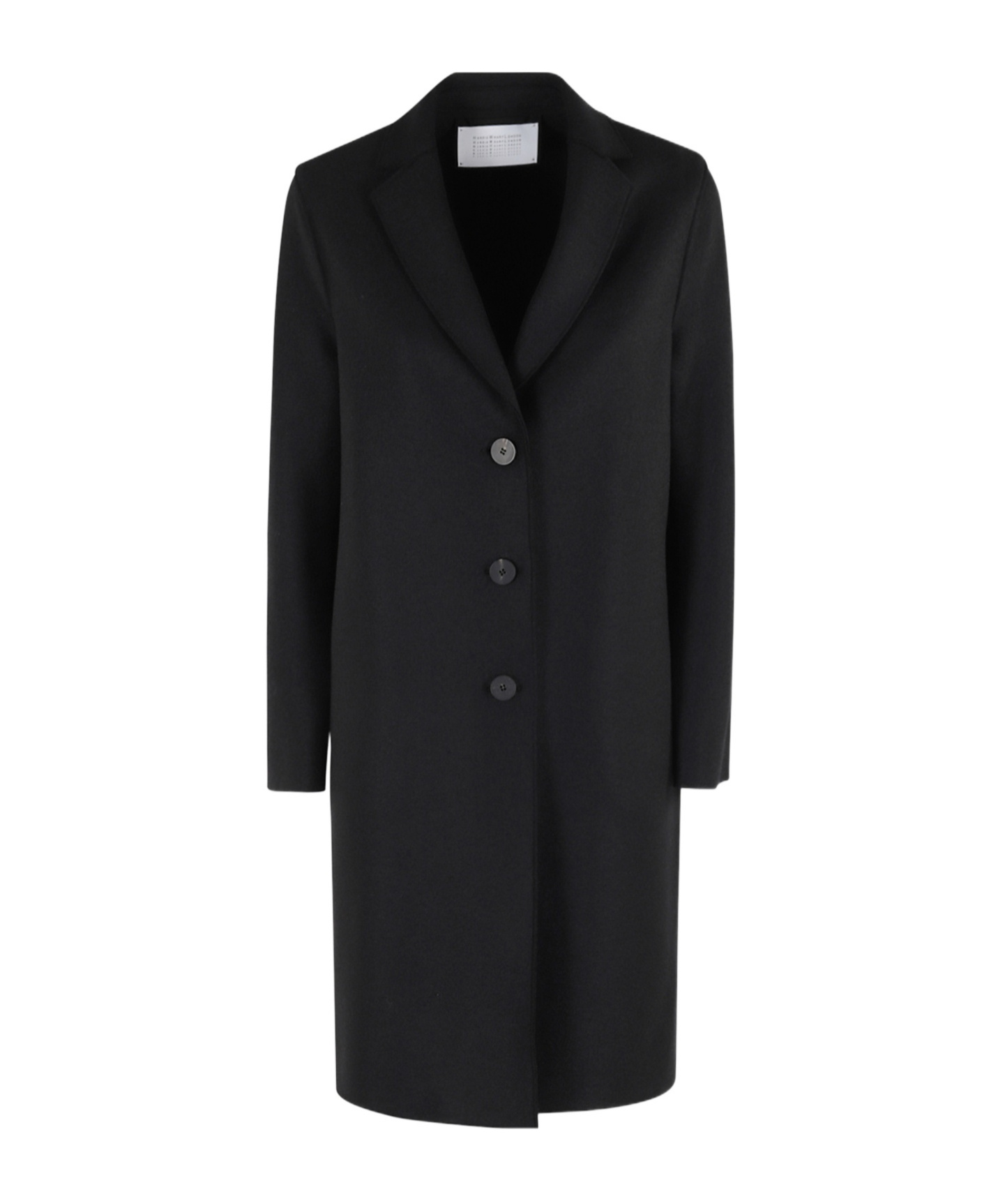 Harris Wharf London Virgin Wool Single-breasted Coat In Black