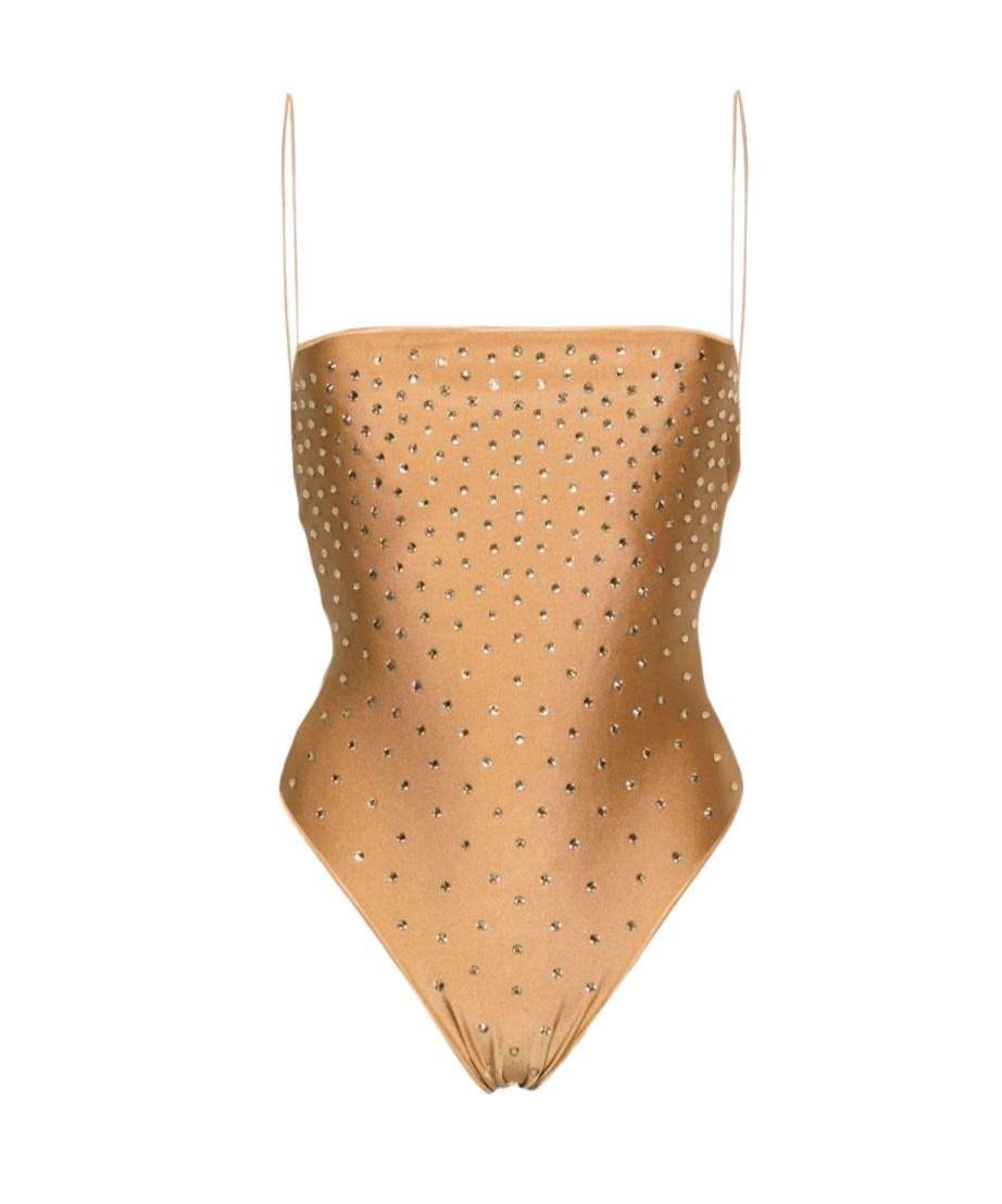 Oseree Crystal-embellished High-cut One-piece