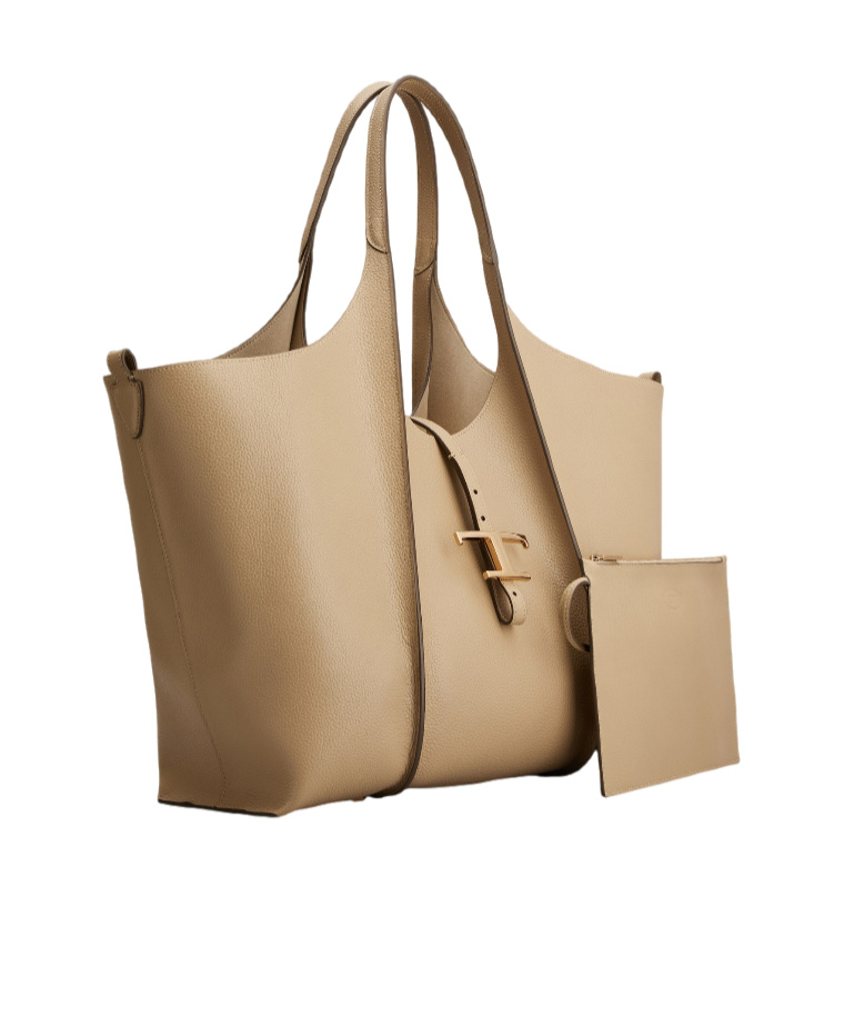 Tod's T Timeless Medium Tote Bag In Nude