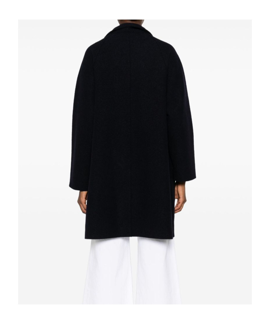 Harris Wharf London Wool Fabric Long Sleeves Coats With Notched Lapels In Black