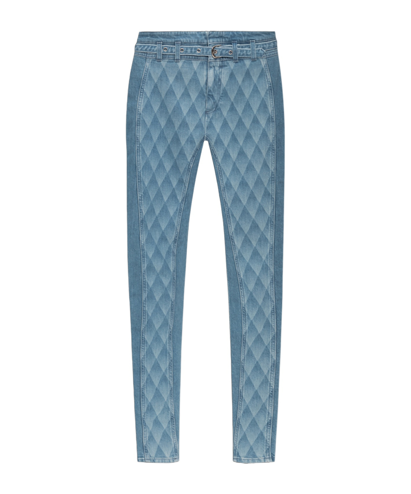 BALMAIN GEOMETRIC-PRINT SKINNY JEANS