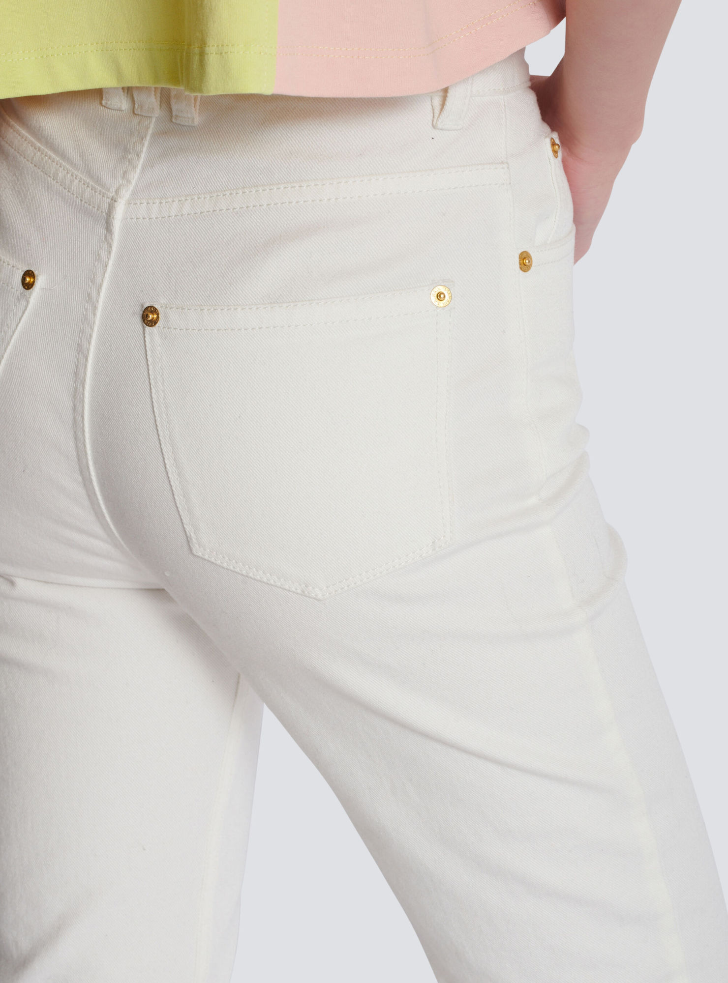 Balmain High-waist Jeans In White