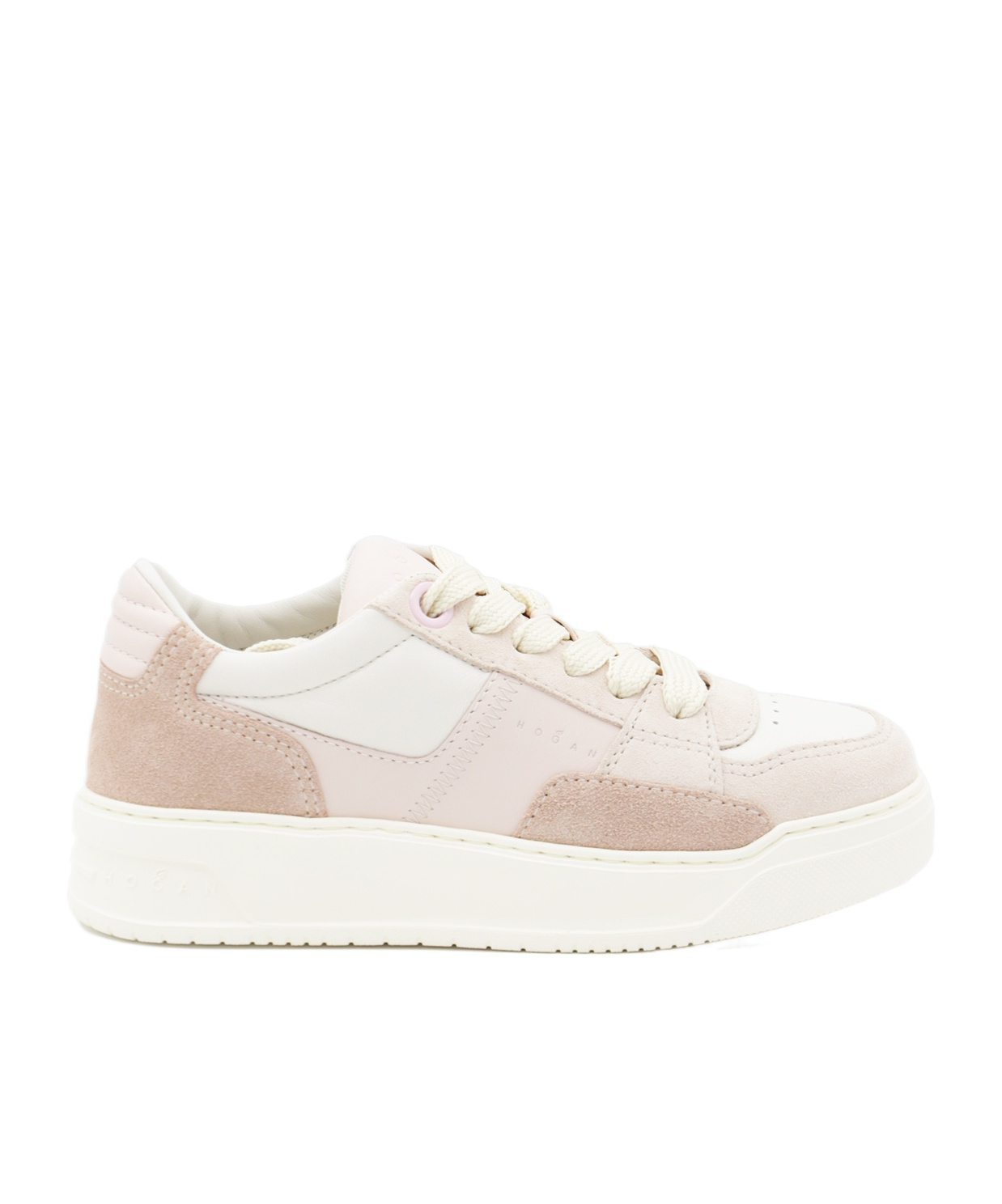 Hogan Women's Chamallow Nappa And Suede Sneakers In White