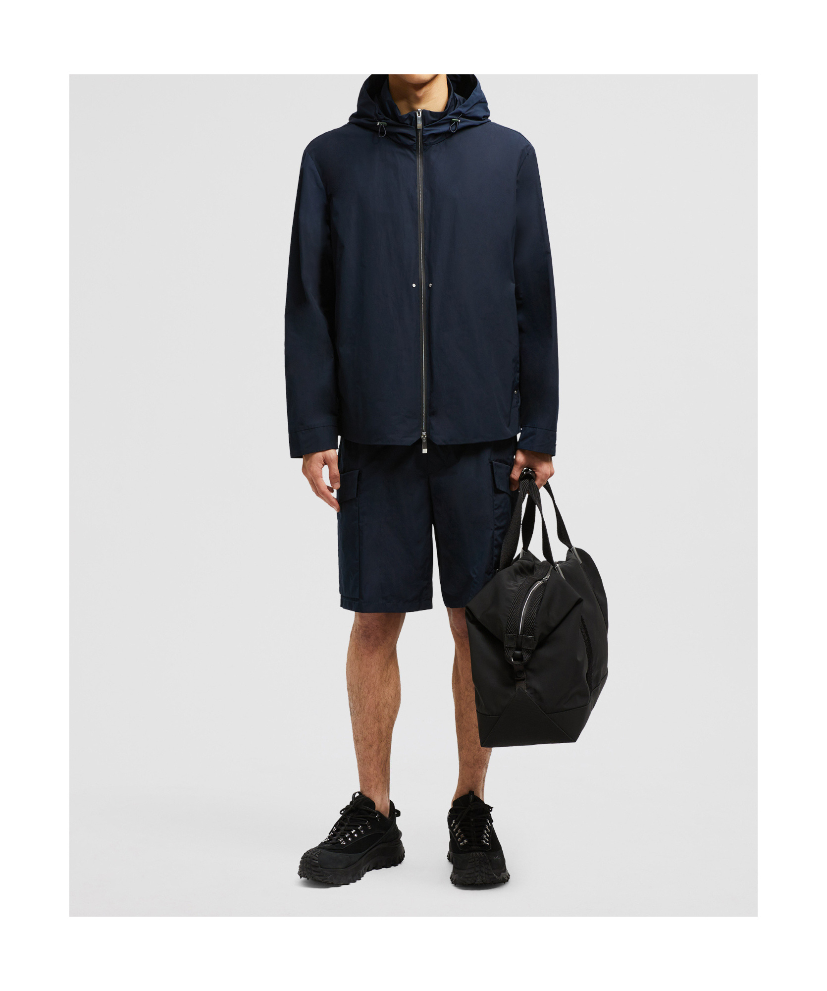Shop Moncler Lacha Hooded Windbreaker In Blue