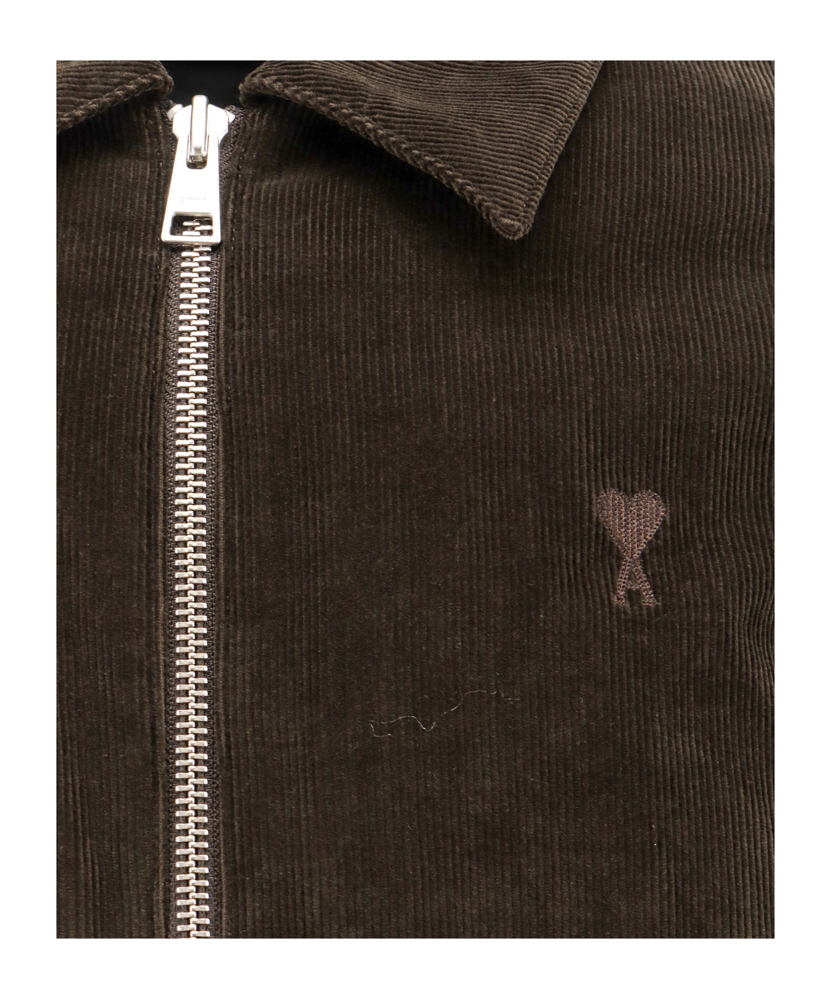 Ami Alexandre Mattiussi Ami Paris Ami De Coeur Corduroy Blouson Jacket In Black