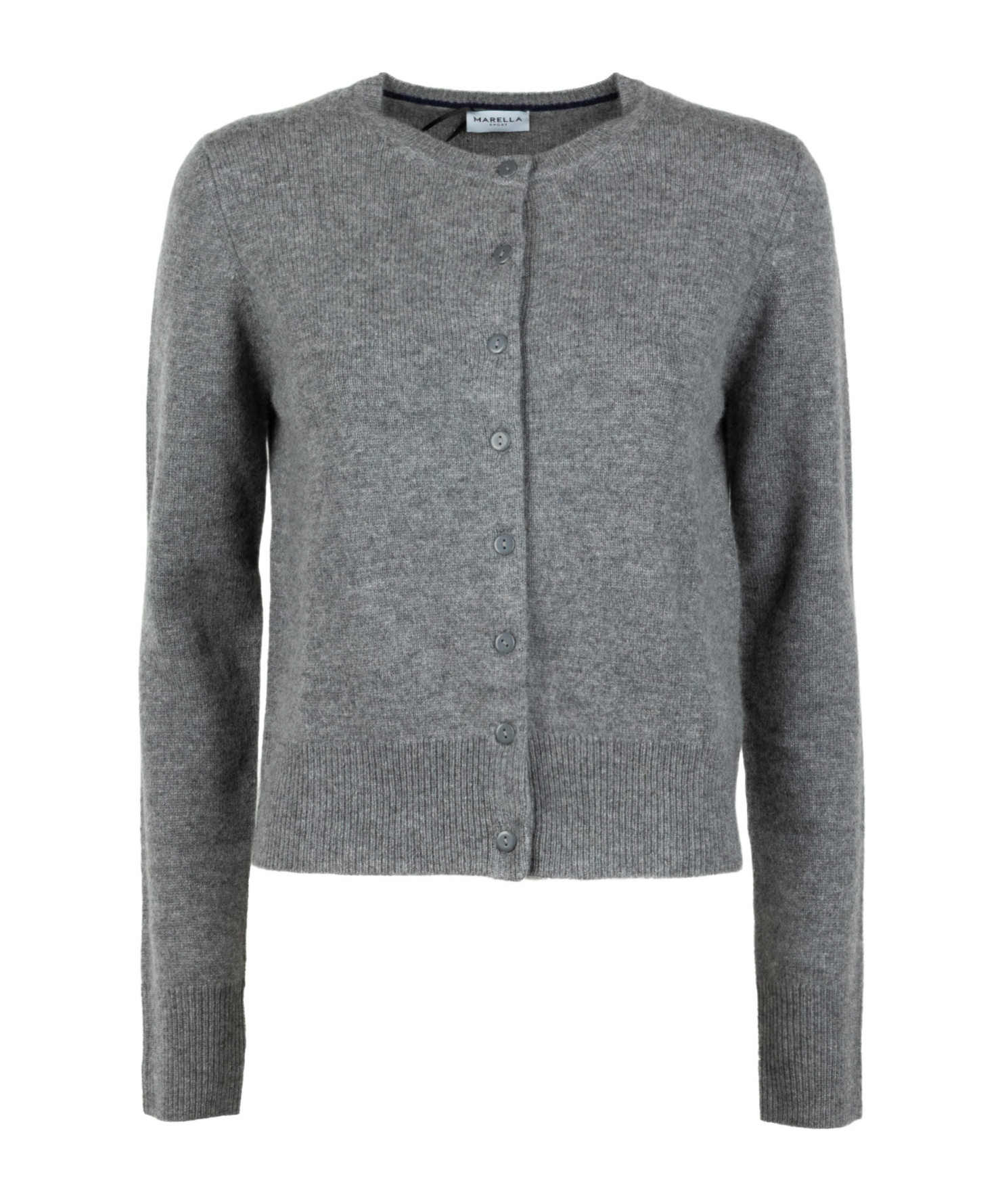 Marella Wool-cashmere Cardigan In Gray