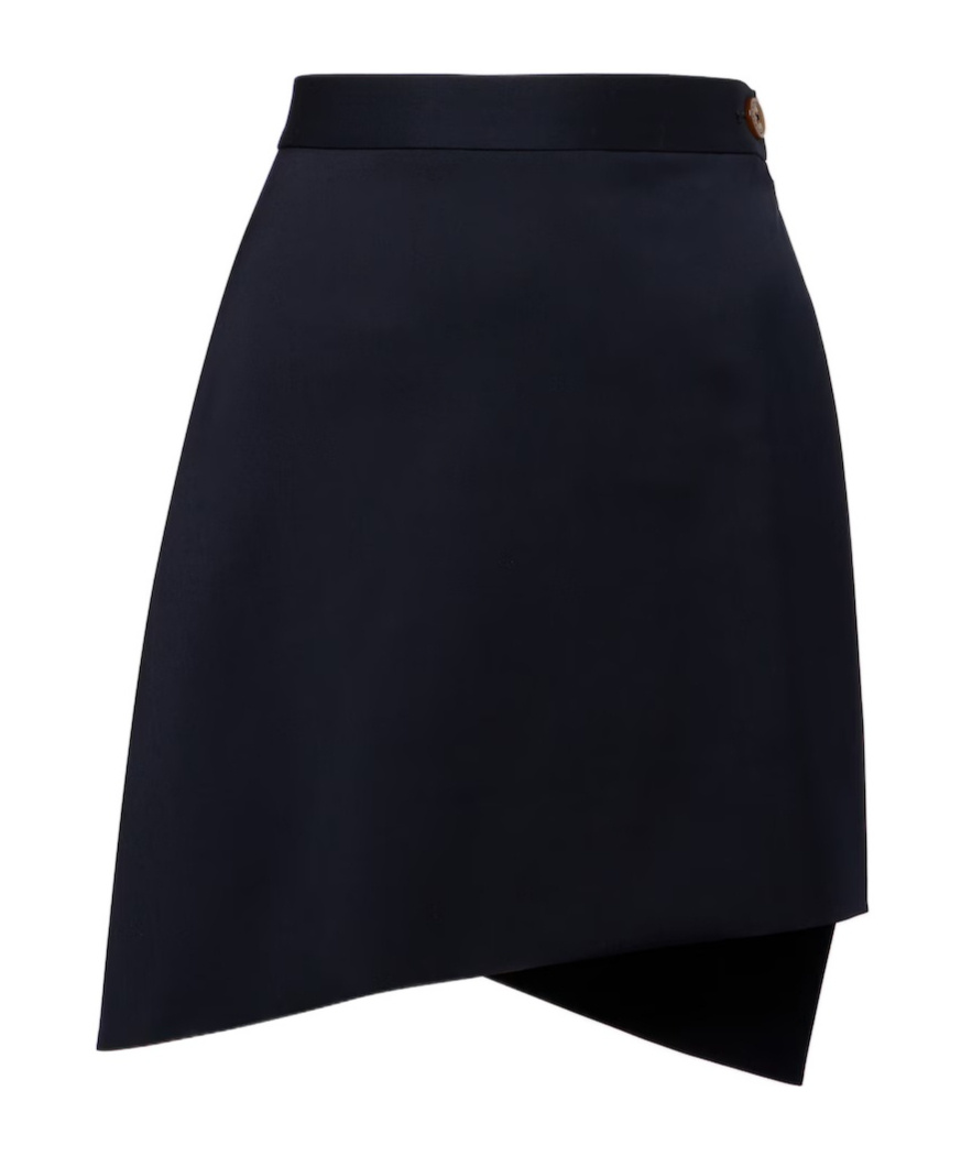 Vivienne Westwood Infinity Virgin Wool Miniskirt In Blue