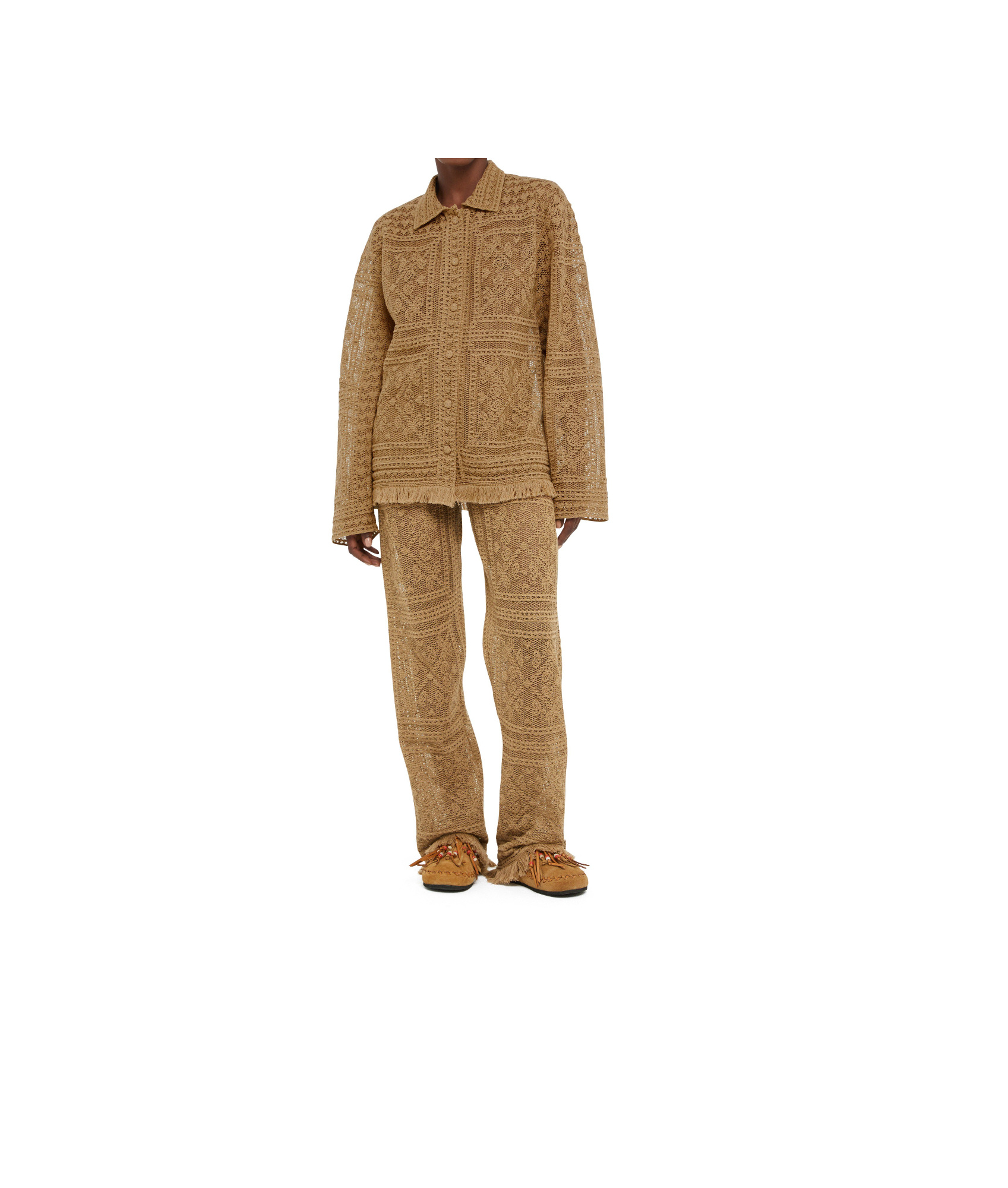 Alanui Kiss By The Book Shirt In Brown