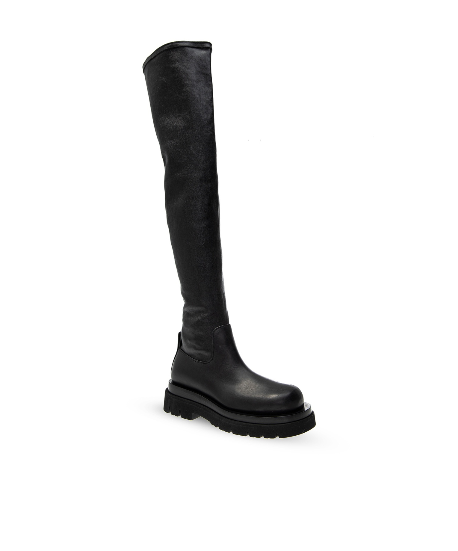 Bottega Veneta Thigh High Chunky Boots In Black
