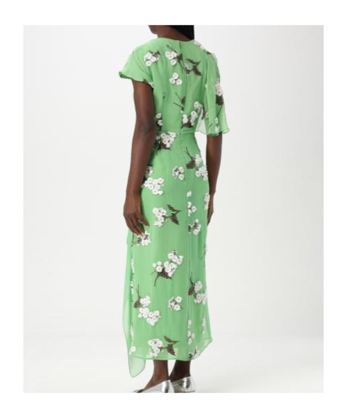 ERDEM EMBELLISHED CHIFFON MIDI DRESS 