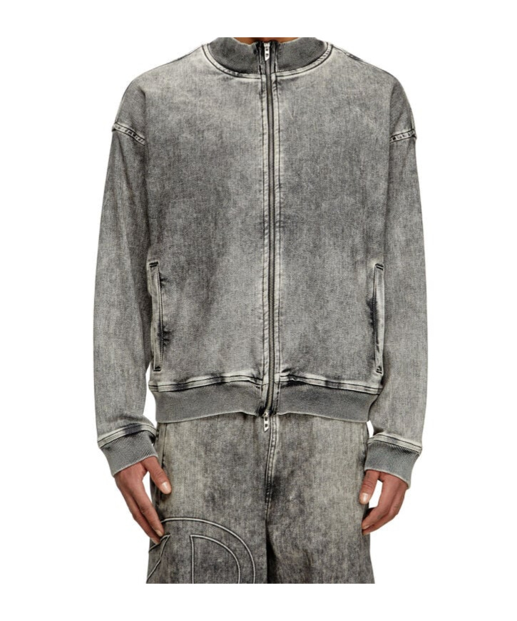 Shop Diesel D-carly-s Sport Jacket In Gray