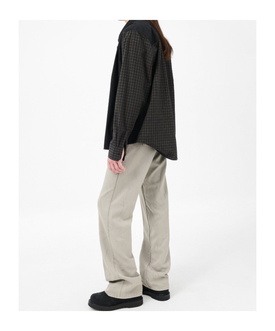 Our Legacy Check Pattern Collared Long Sleeve Shirt In Black