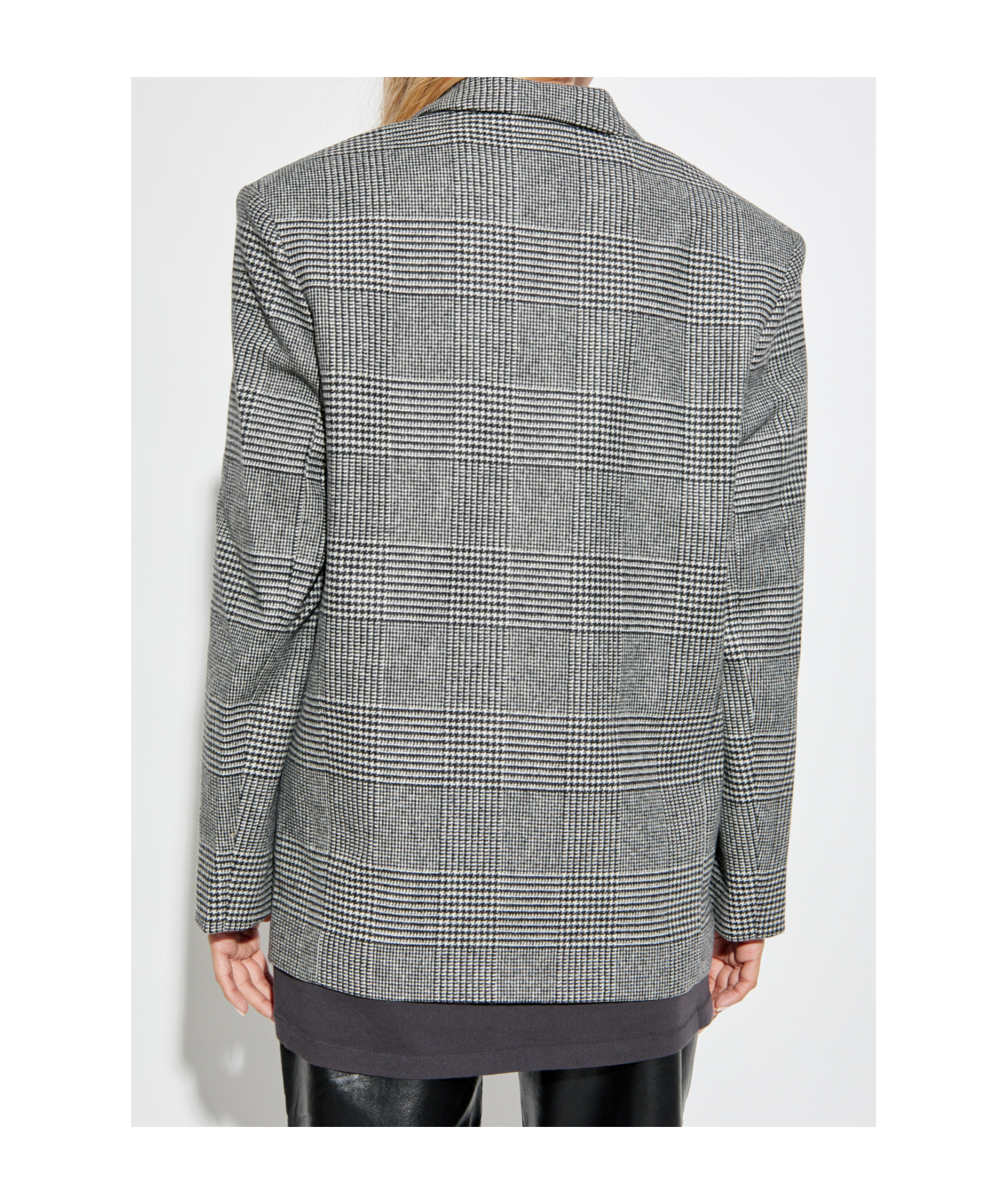 Anine Bing Blazer With Plaid Pattern In Gray