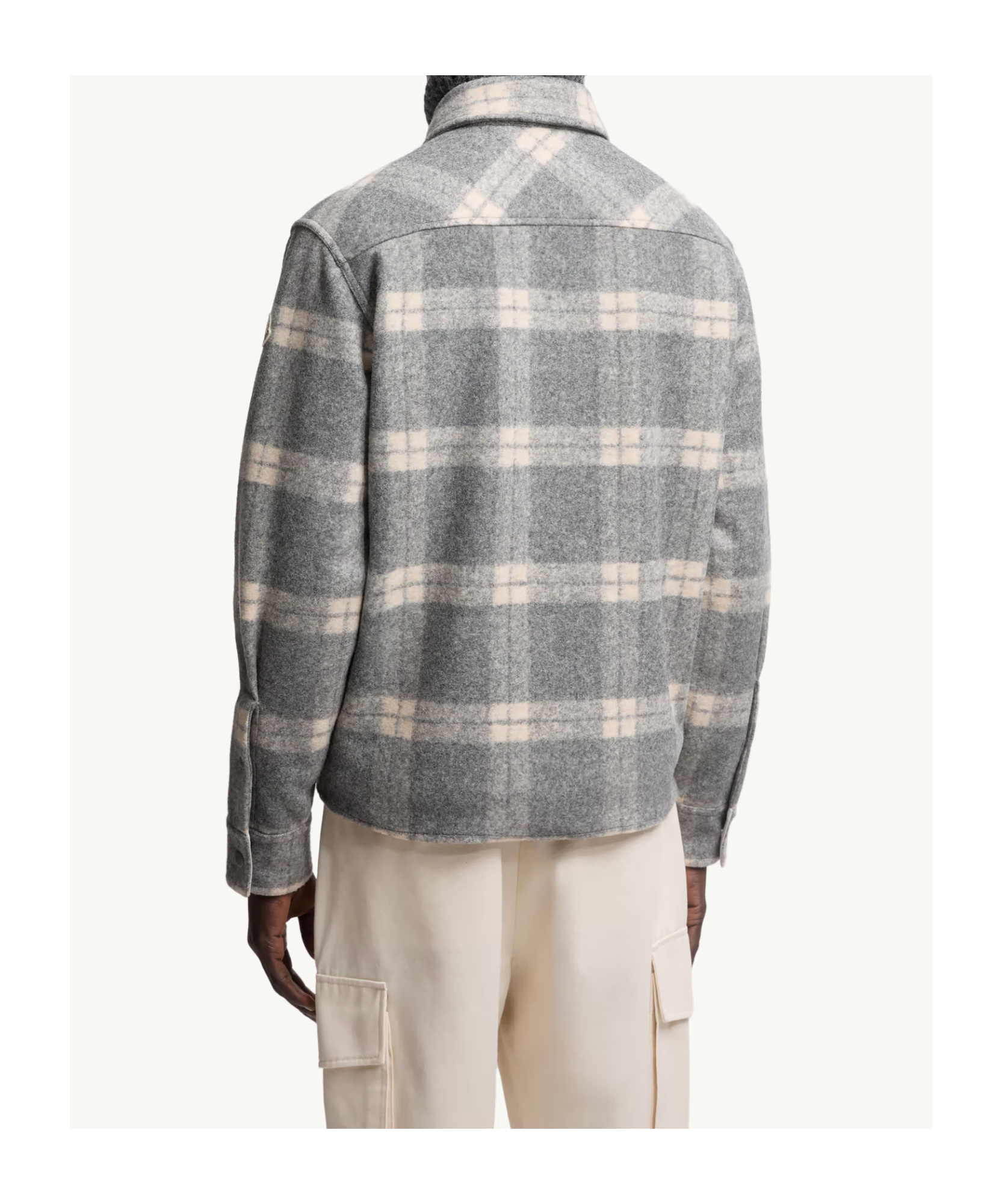 Moncler Graphic Logo Long Sleeve Cotton T-shirt In Gray