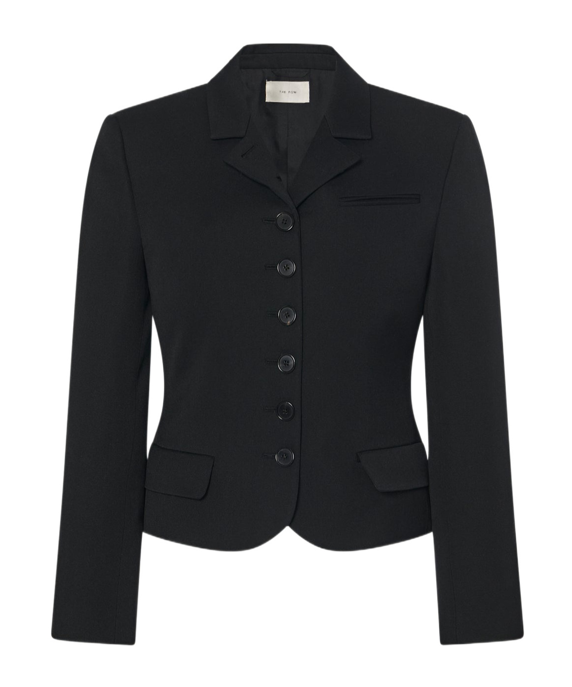 The Row Fletcher Single-breasted Wool Jacket In Black