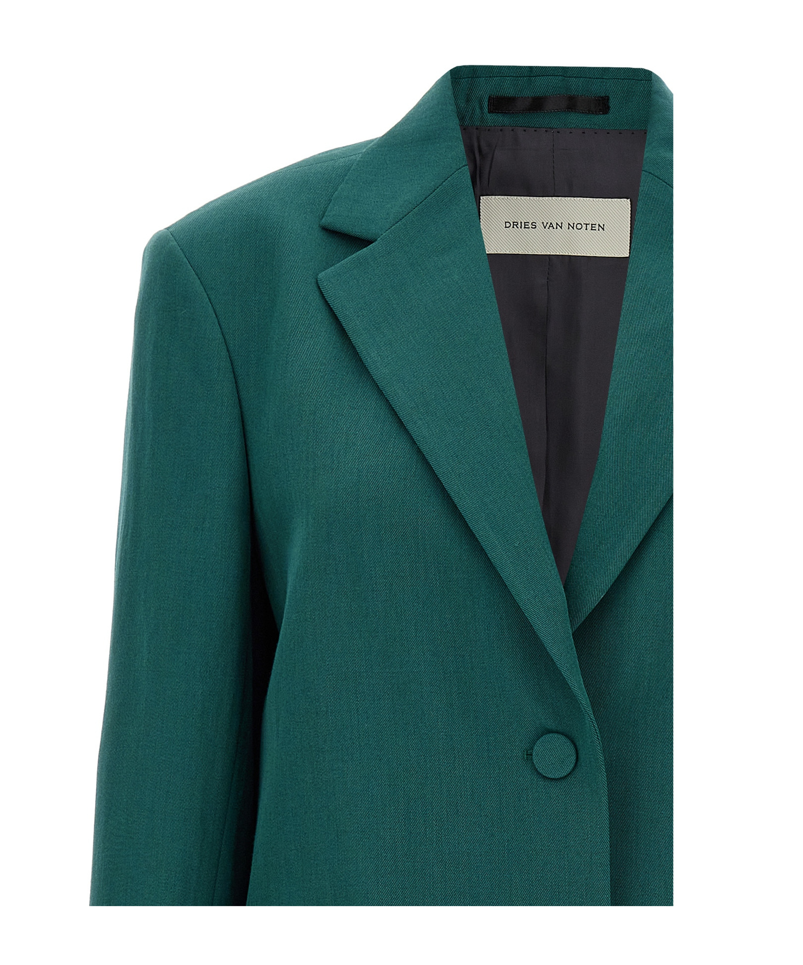 Dries Van Noten 'birdy' Blazer Back Vent In Blue
