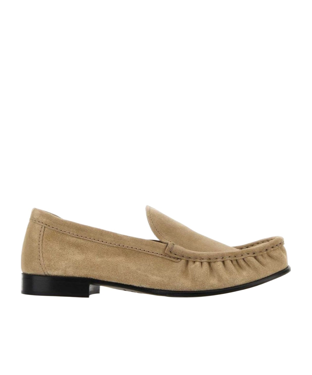 Miu Miu Logo-embossed Loafers In Brown