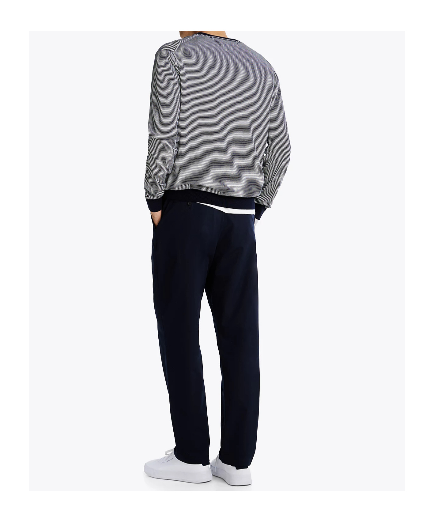 Shop Tommy Hilfiger Crew-neck Sweater In Black
