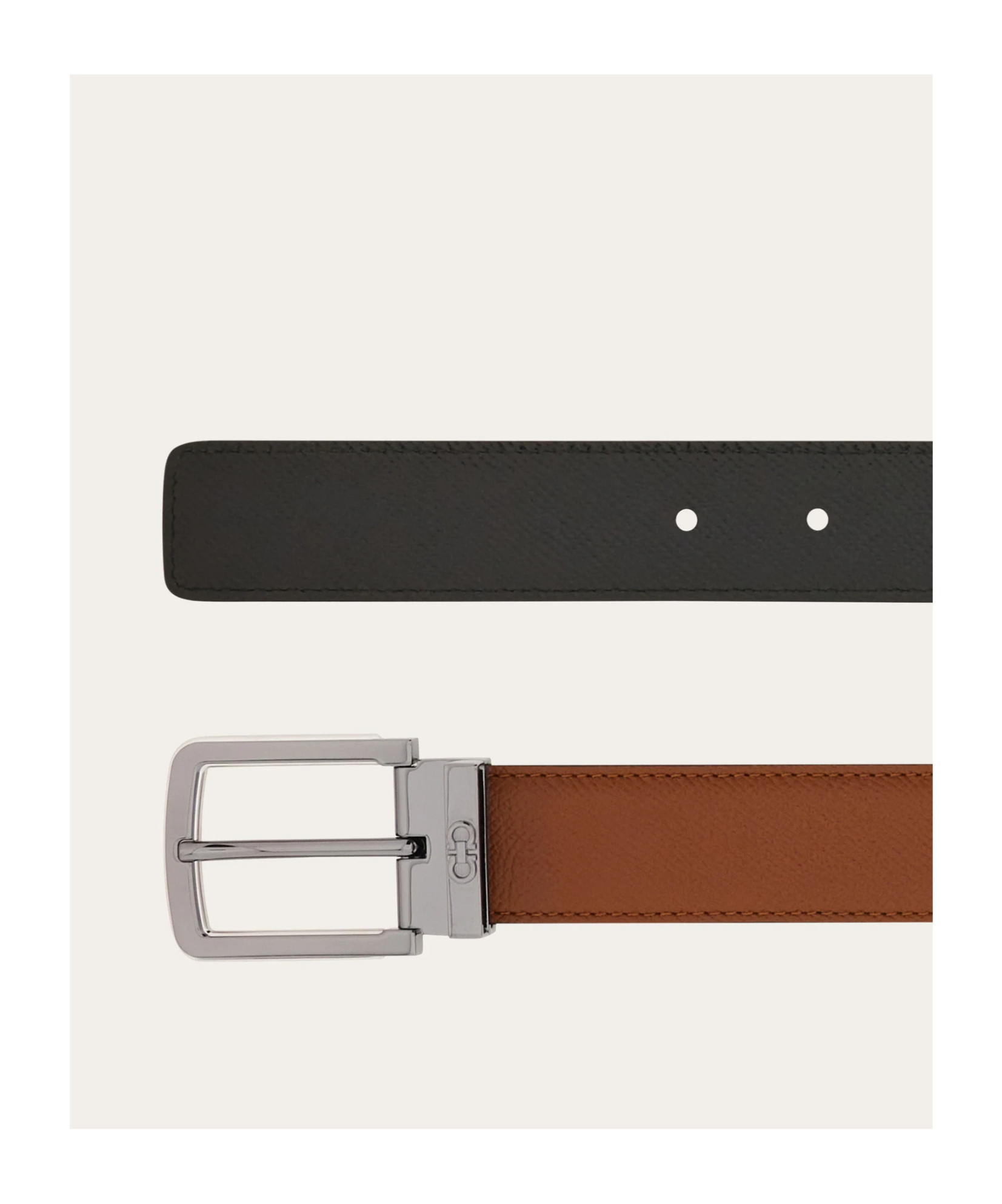 Ferragamo Reversible And Adjustable Belt In Brown