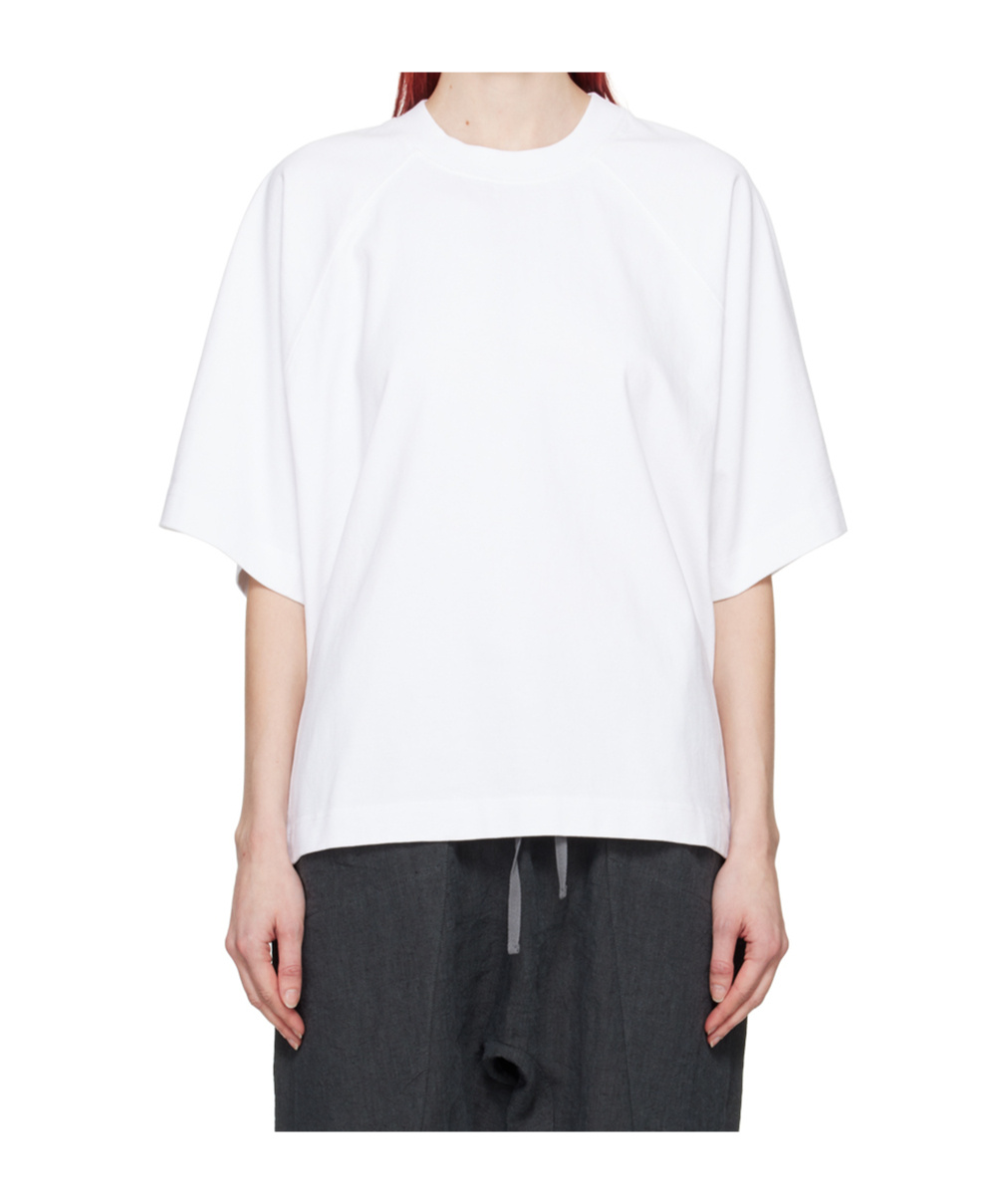 Studio Nicholson Item O-neck Short-sleeved T-shirt In White