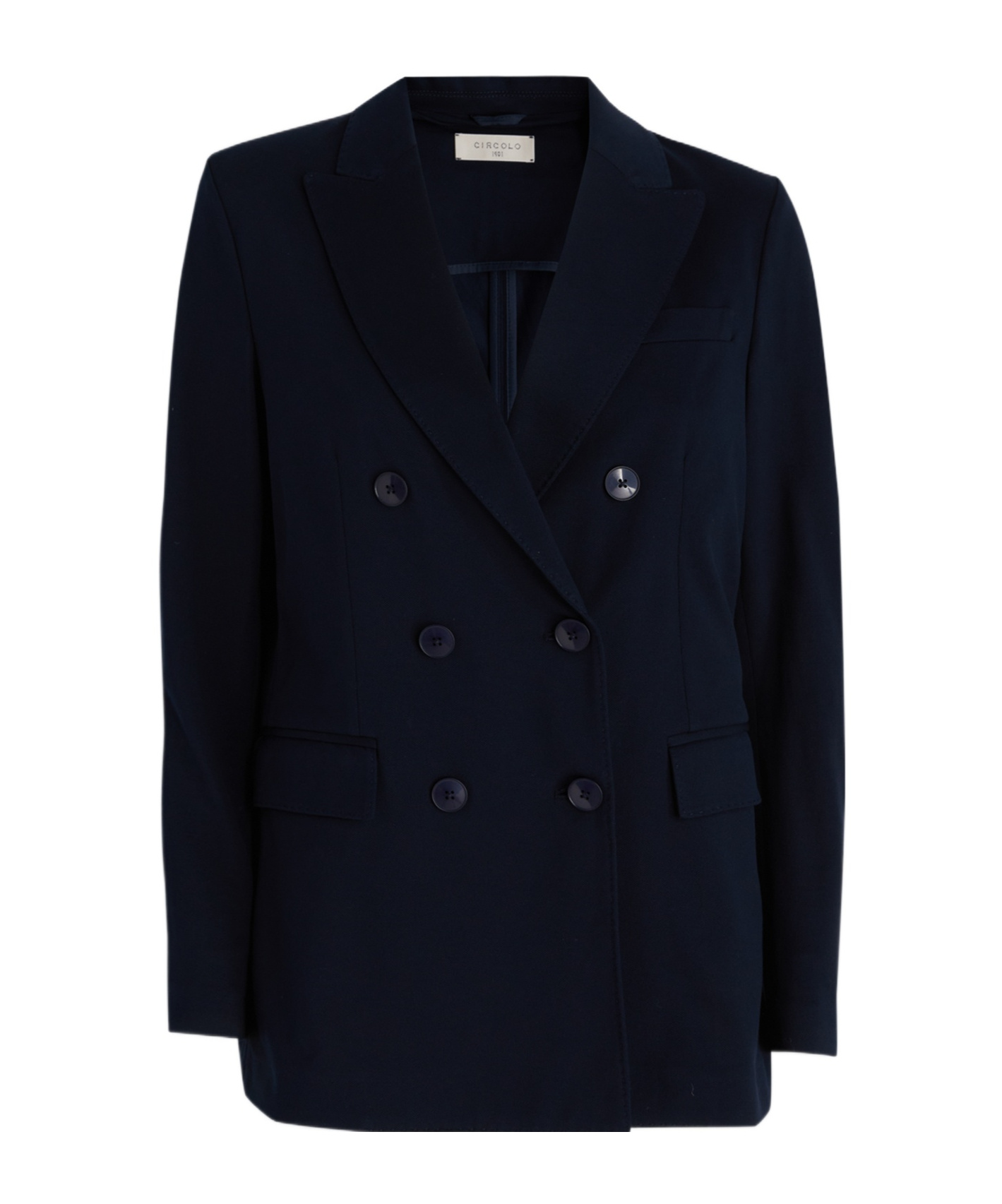 Circolo 1901 Double-breasted Lapel Button Flap Pocket Jacket
